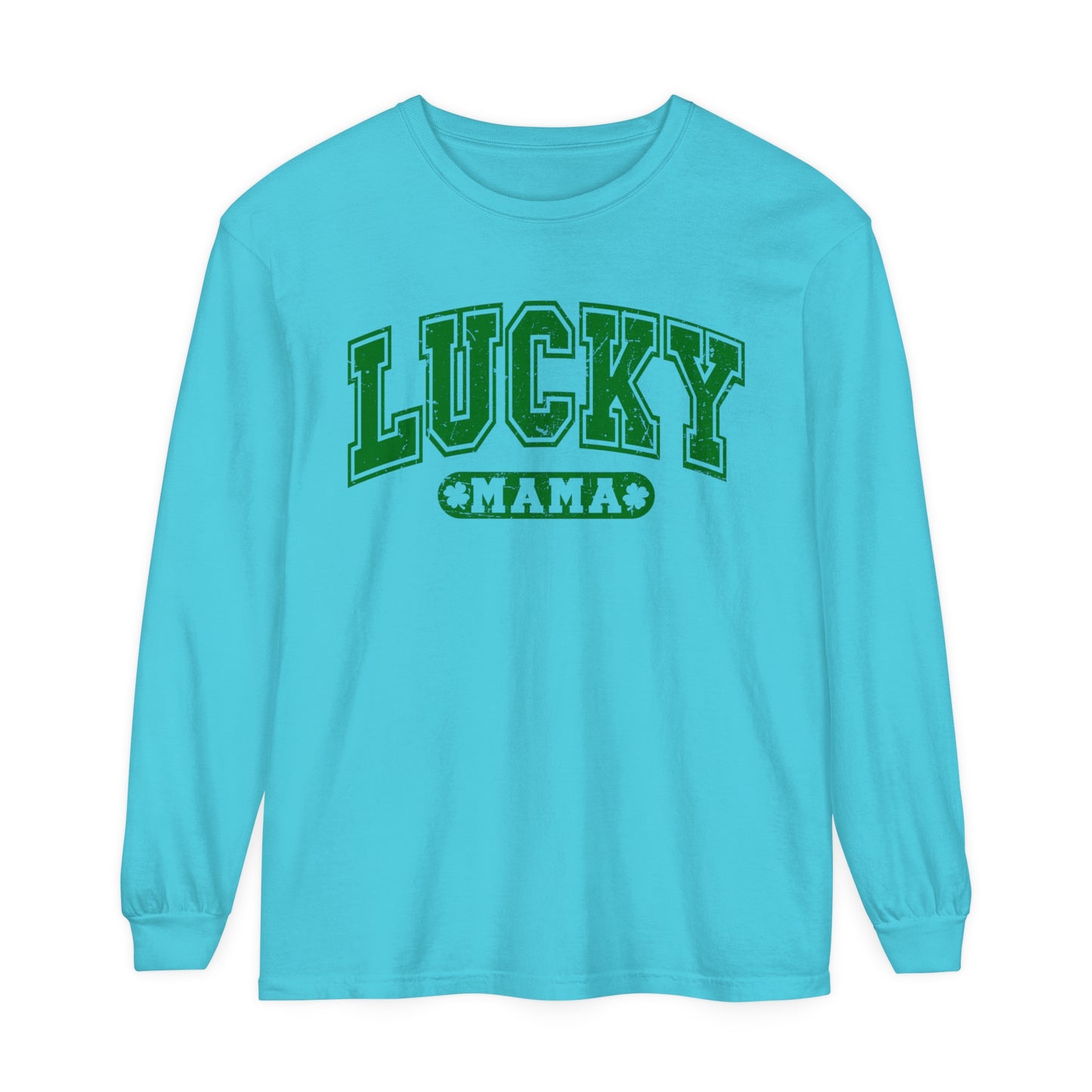 Lucky Mama St. Patrick's Day Women's Loose Long Sleeve T-Shirt