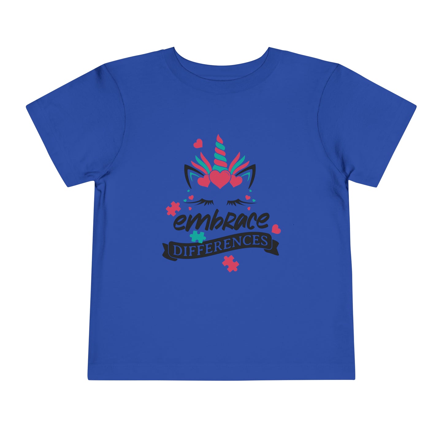 Autism Advocate Embrace Differences Toddler Short Sleeve Tee