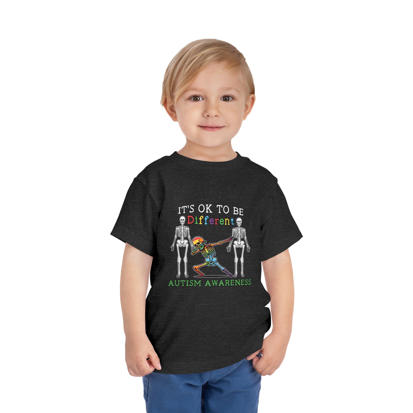 It's Okay to be different Autism Awareness Advocate Toddler Short Sleeve Tee