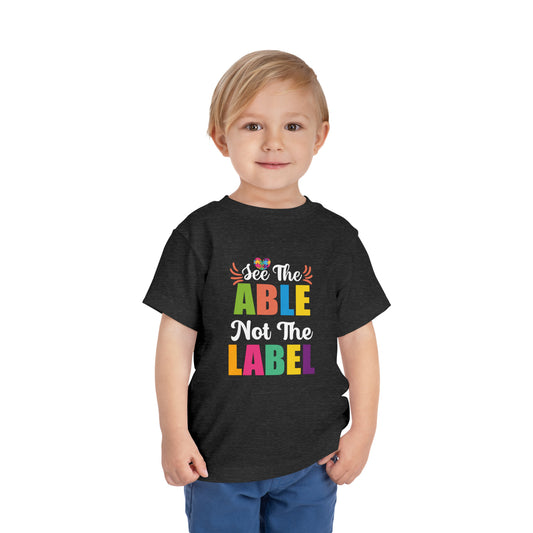 See the able not the label Autism Advocate Toddler Short Sleeve Tee