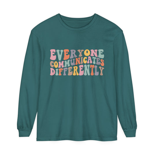 Everyone communicates differently Neurodiversity Women's Long Sleeve T-Shirt