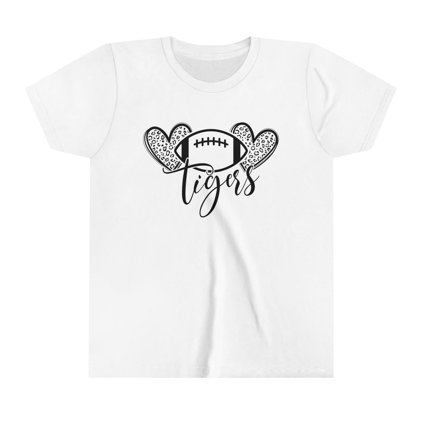 Tigers Football Heart Girl's Youth Shirt