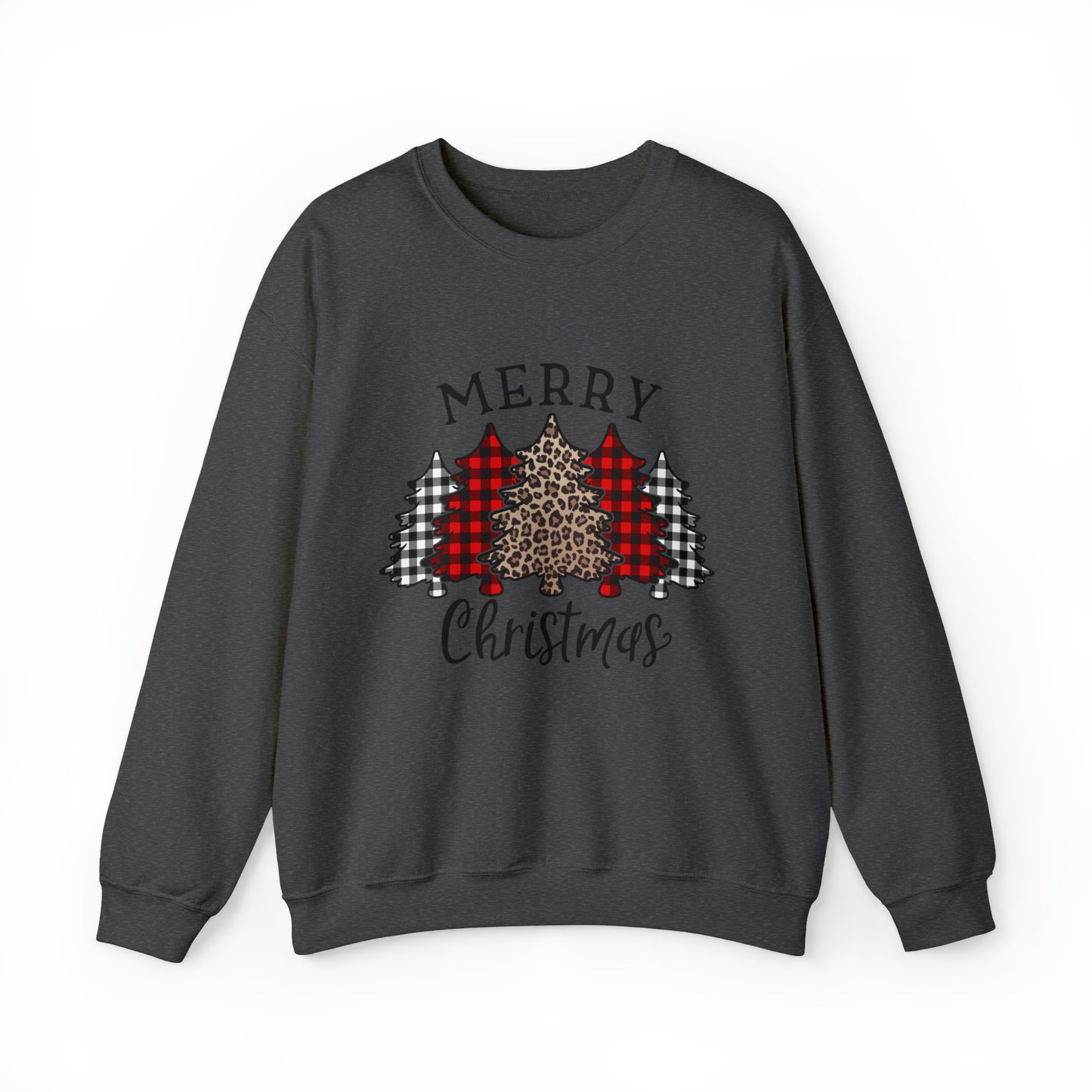 Merry Christmas With Trees Women's Christmas Crewneck Sweatshirt