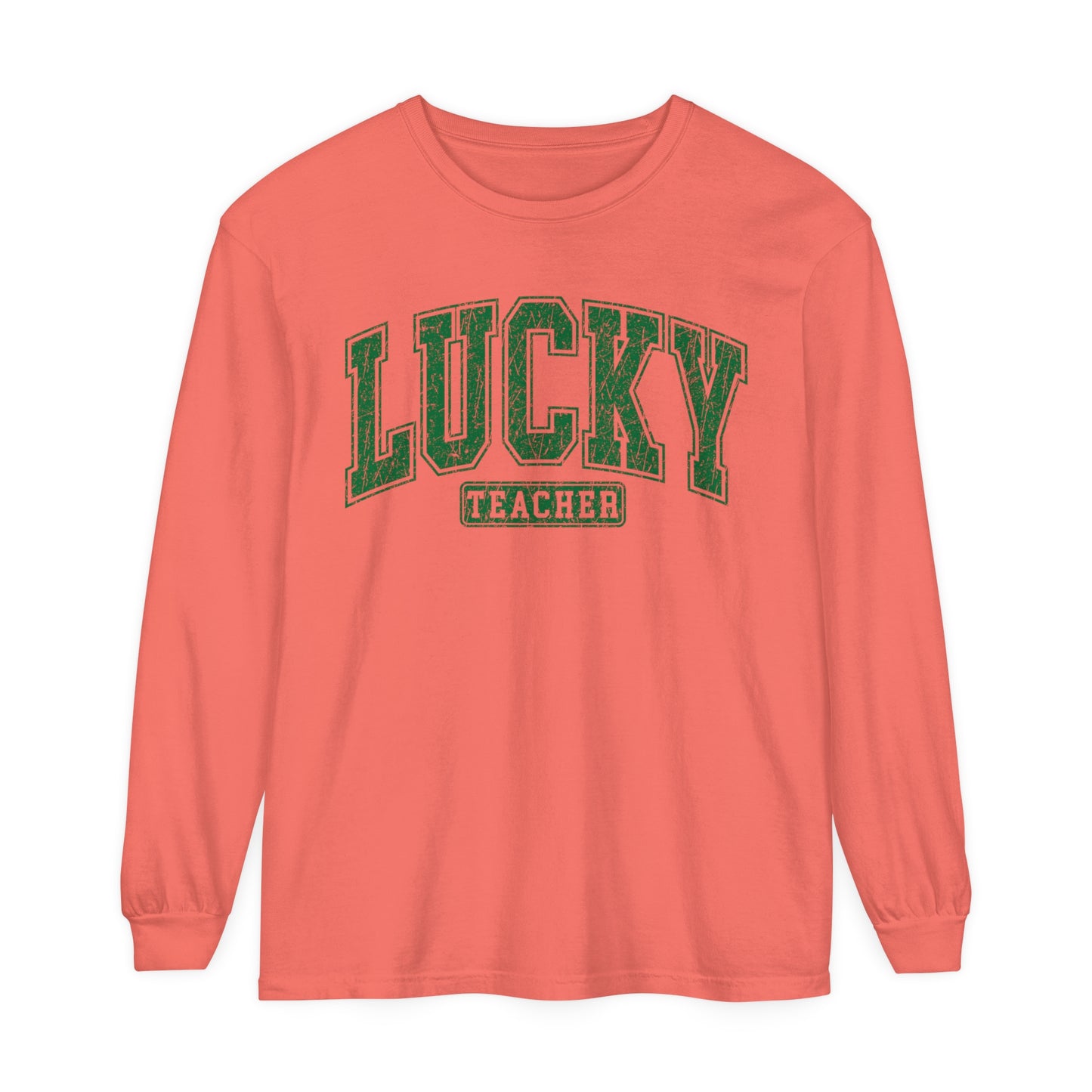 Lucky Teacher St. Patrick's Day Women's Loose Long Sleeve T-Shirt