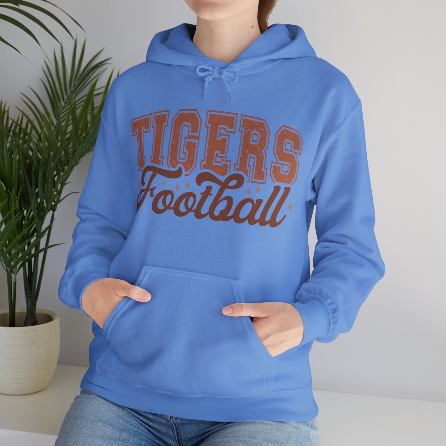 Tigers Football Adult Unisex Heavy Blend™ Hooded Sweatshirt