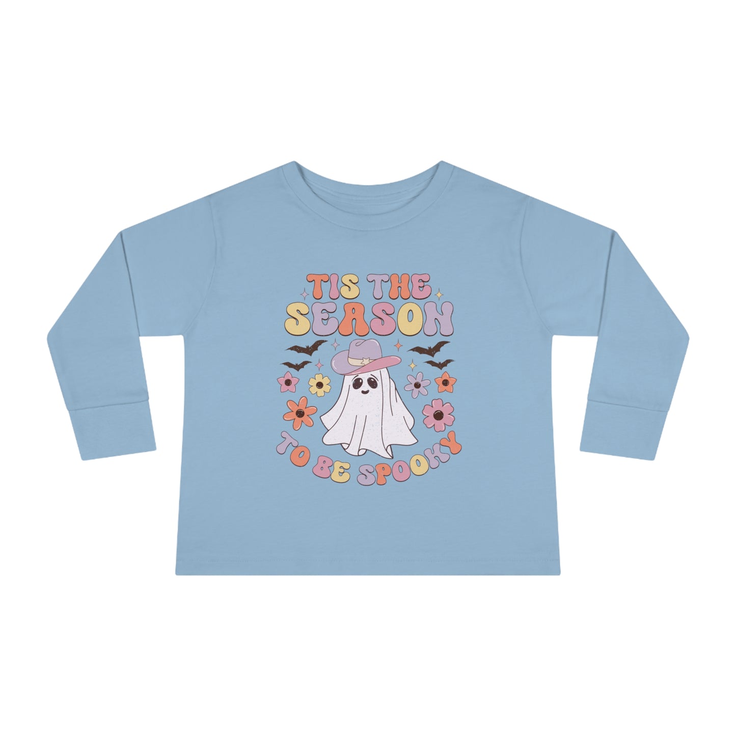 'Tis the season to be spooky girl Toddler Long Sleeve Tee