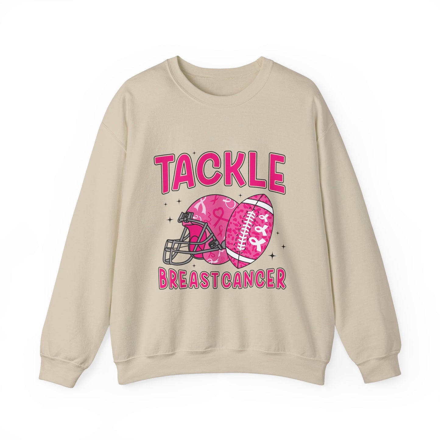 Tackle Breast Cancer Awareness Women's Crewneck Sweatshirt