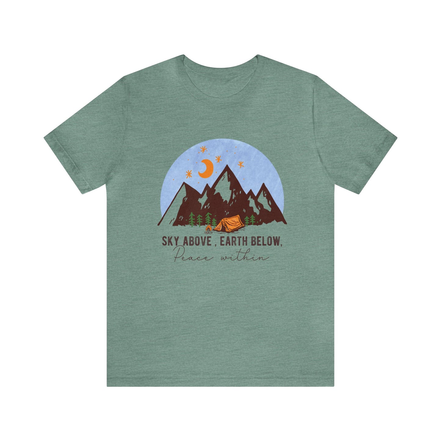 Camping peace within adult unisex Tshirt