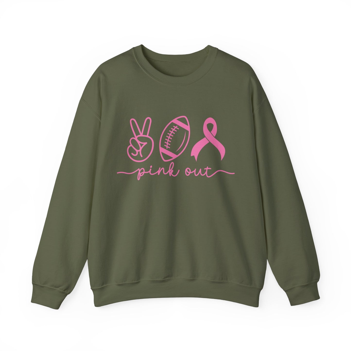 Pink Out Women's Breast Cancer Awareness Crewneck Sweatshirt