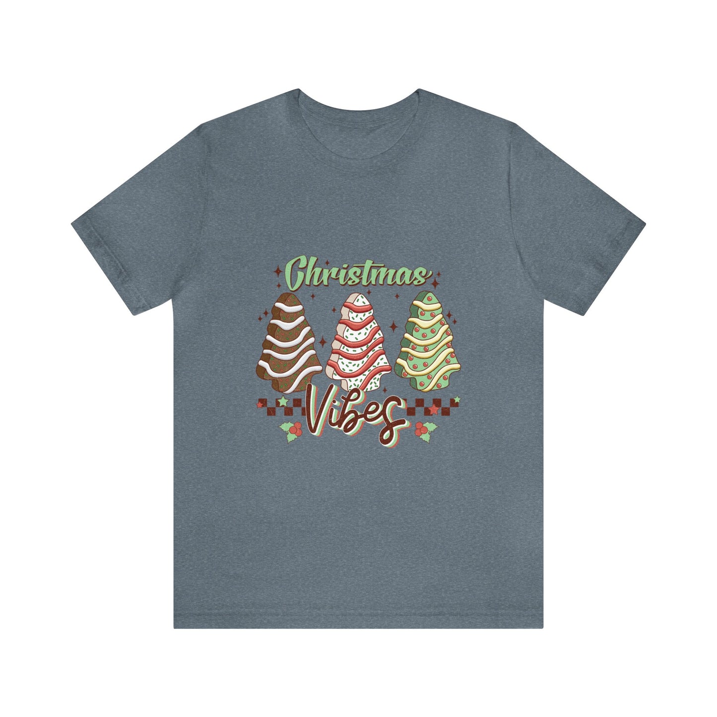 Christmas Vibe Trees Women's Short Sleeve Christmas T Shirt