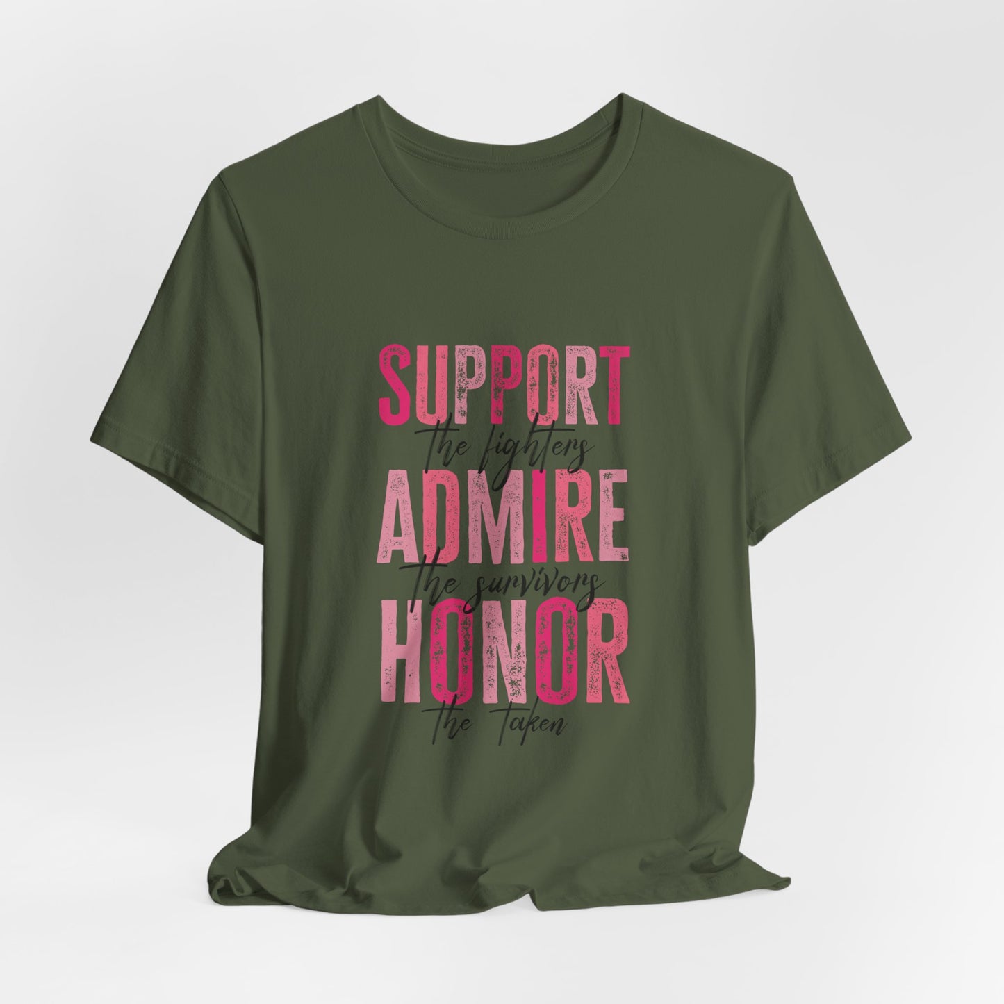 Support Admire & Honor Women's Breast Cancer Awareness Short Sleeve Tee