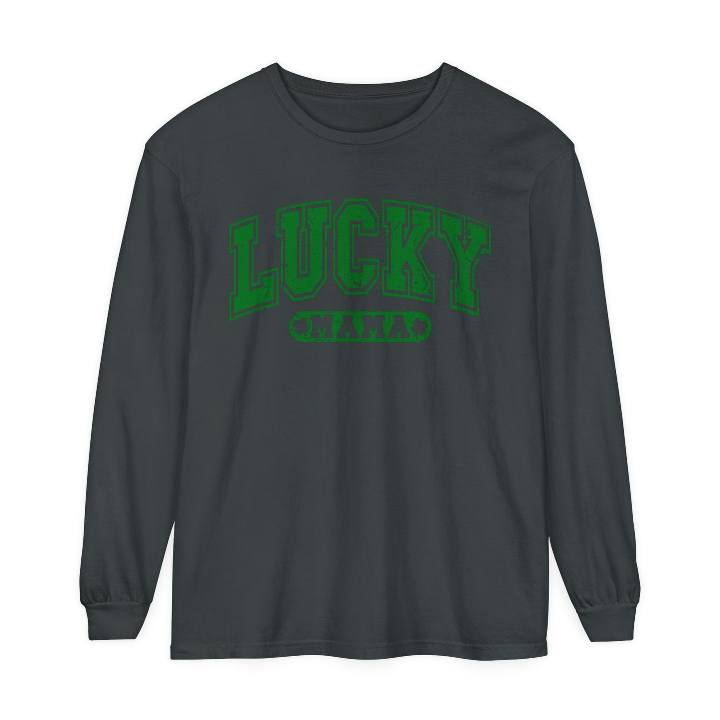 Lucky Mama St. Patrick's Day Women's Loose Long Sleeve T-Shirt