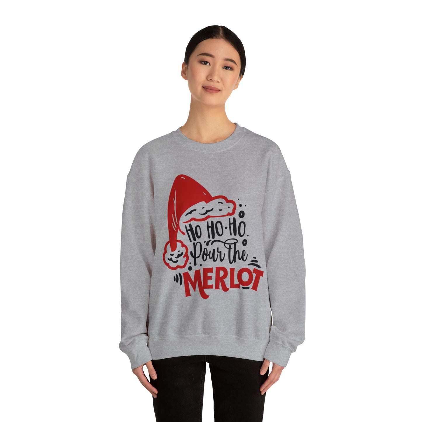 HOHOHO Pass the Merlot Christmas Sweatshirt