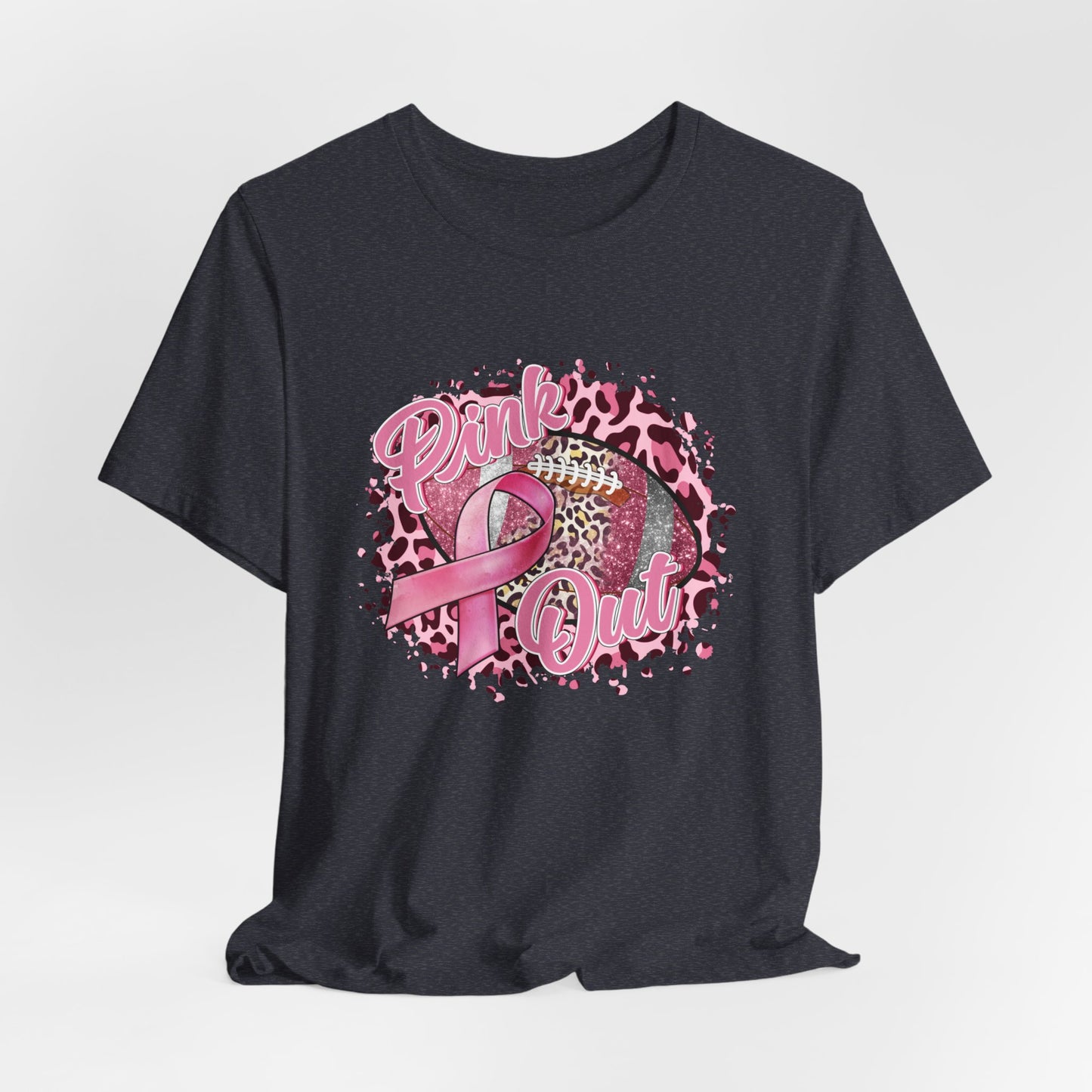 Pink Out Football Women's Breast Cancer Awareness Short Sleeve Tee