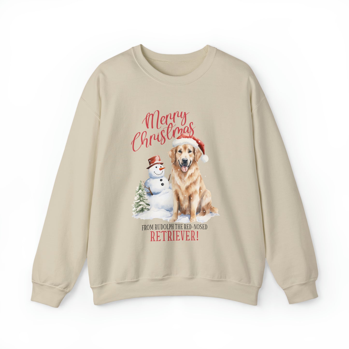 Golden Retriever Christmas Crewneck Sweatshirt Women's and Men's