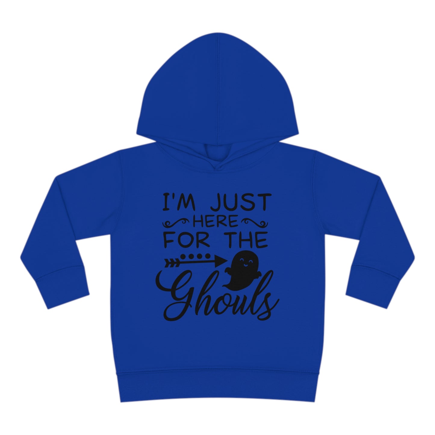 I'm just here for the ghouls Boy Halloween Toddler Pullover Fleece Hoodie