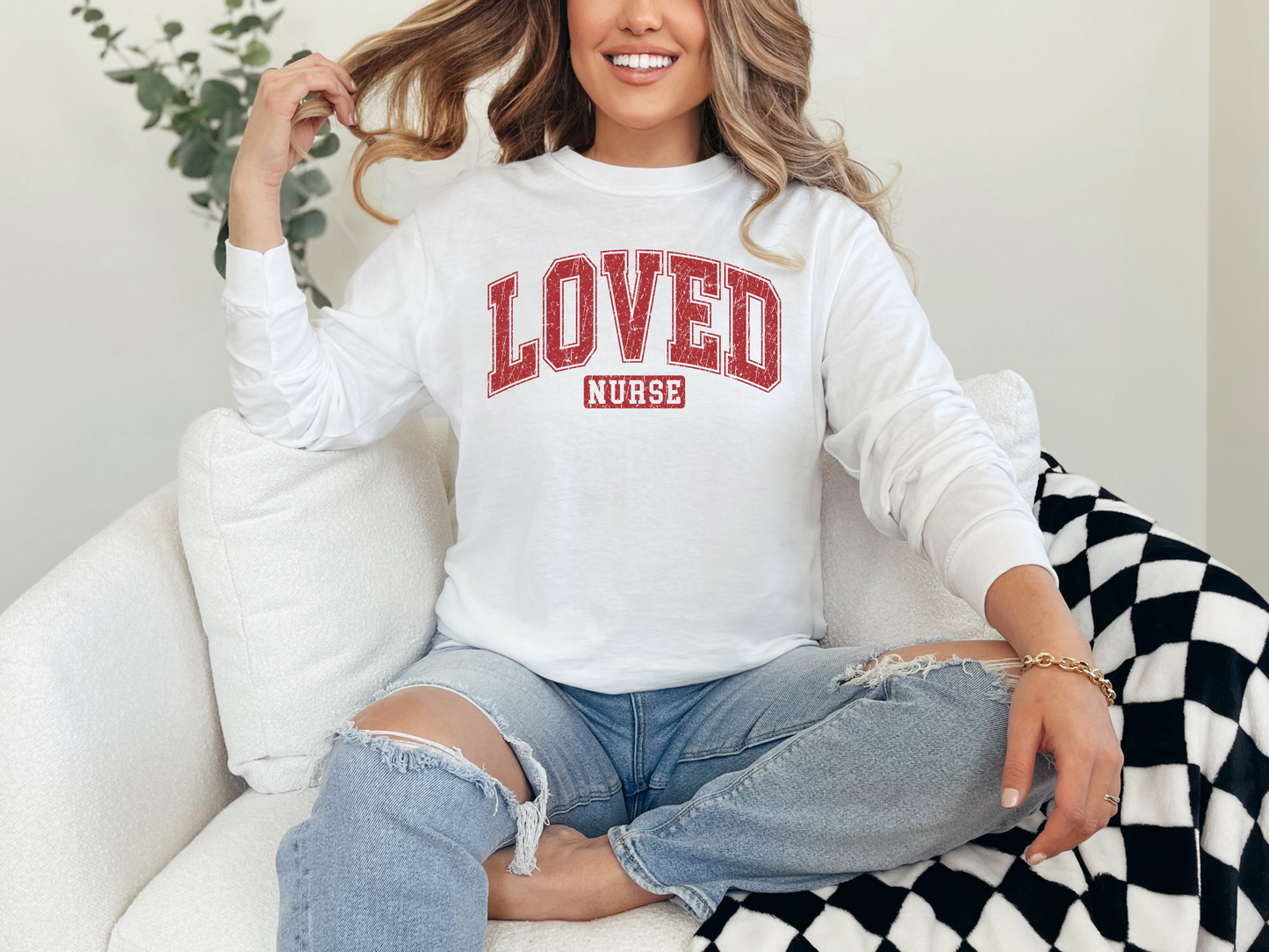 Loved Nurse Women's Loose Long Sleeve T-Shirt