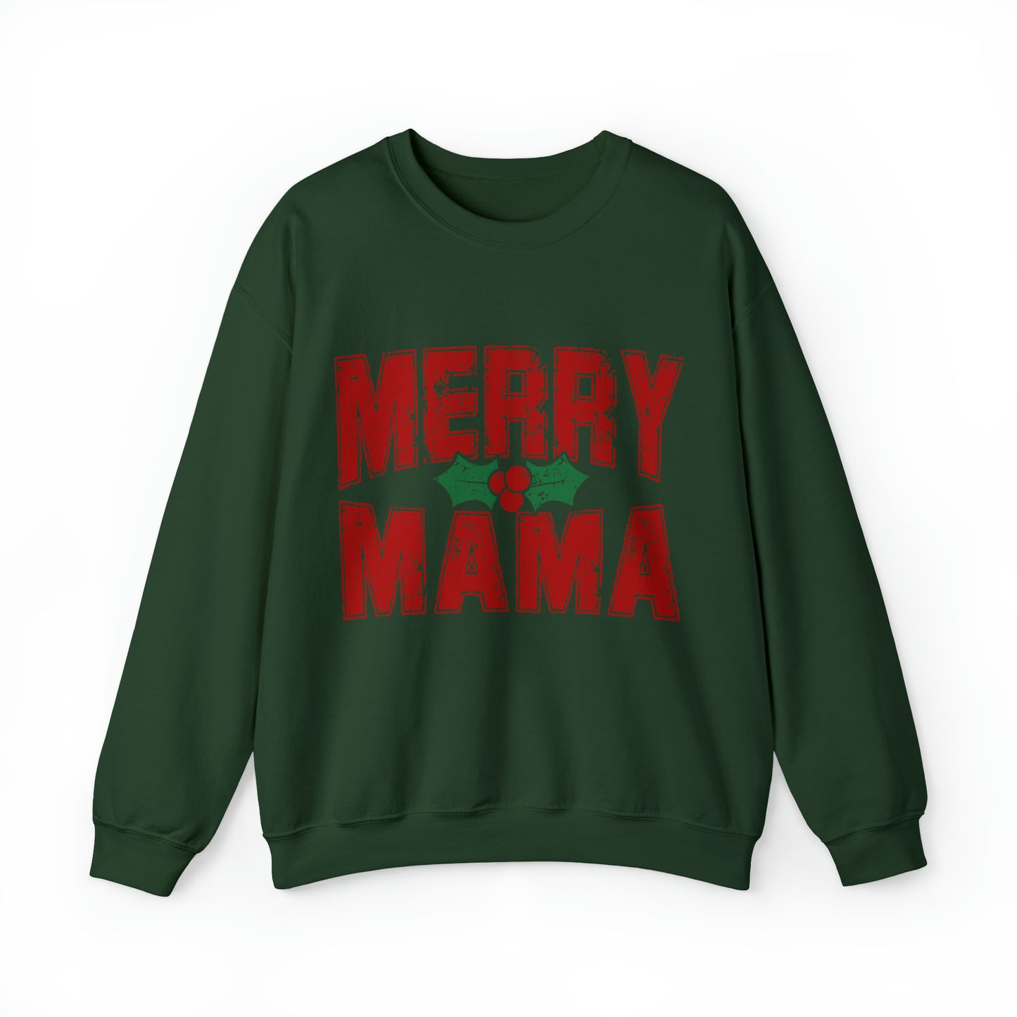 Merry Mama Women's Christmas Crewneck Sweatshirt