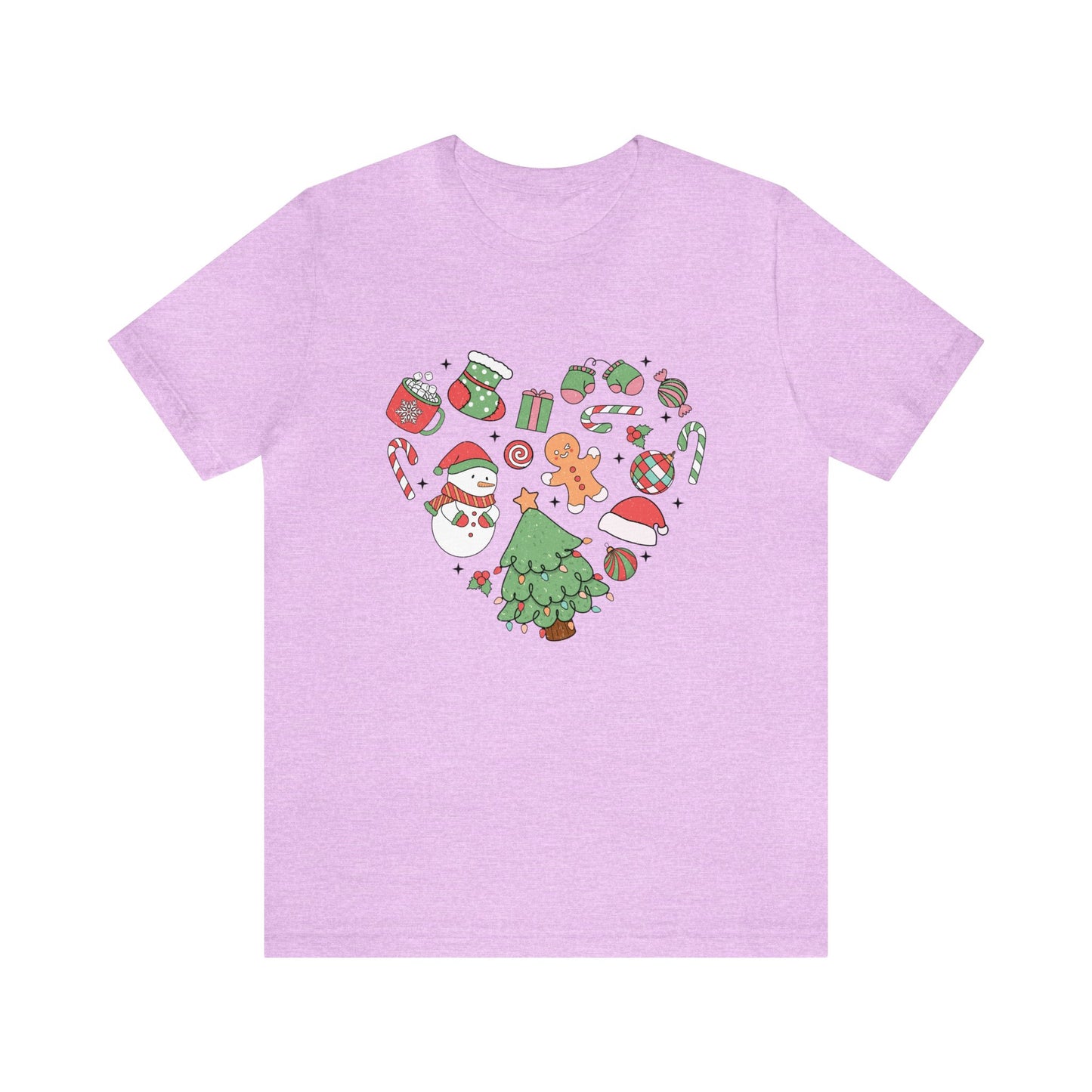 Christmas Heart Women's Short Sleeve Christmas T Shirt