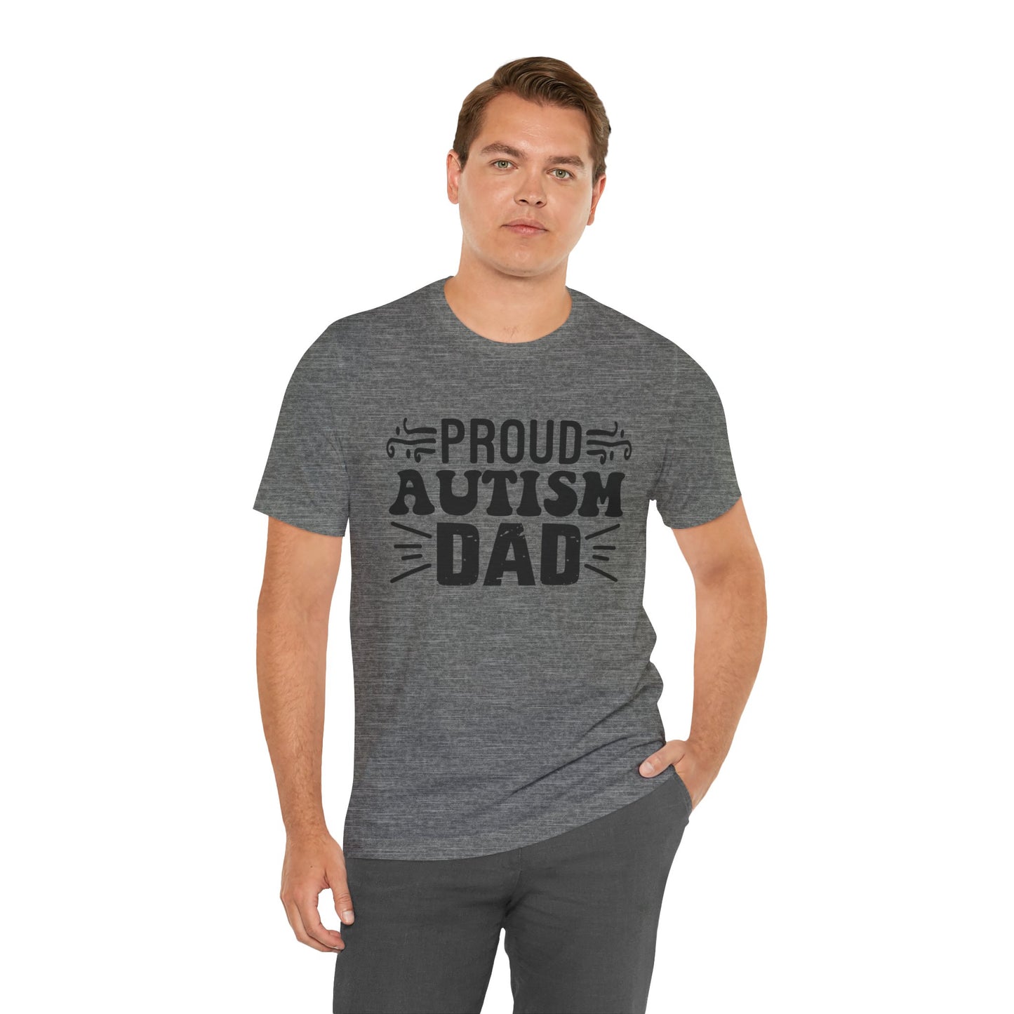 Proud Autism Dad Autism Advocate Short Sleeve Tee