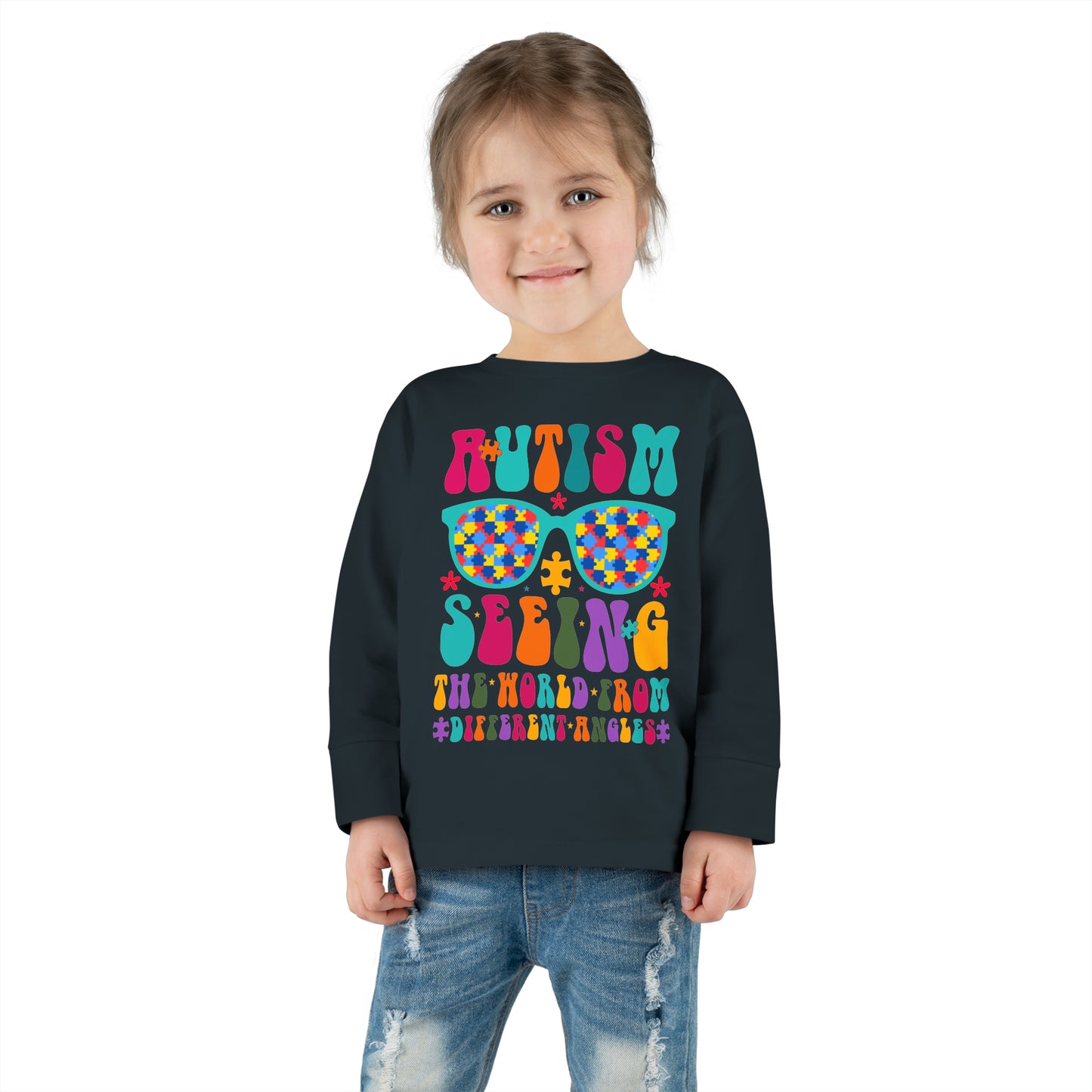 Autism Seeing The World Differently Toddler Long Sleeve Tee