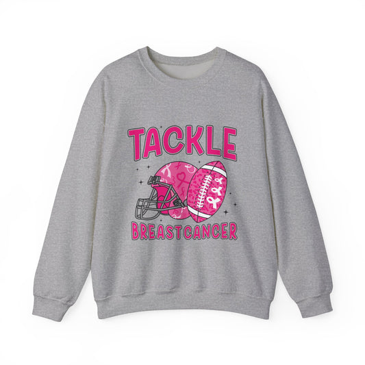 Tackle Breast Cancer Awareness Women's Crewneck Sweatshirt