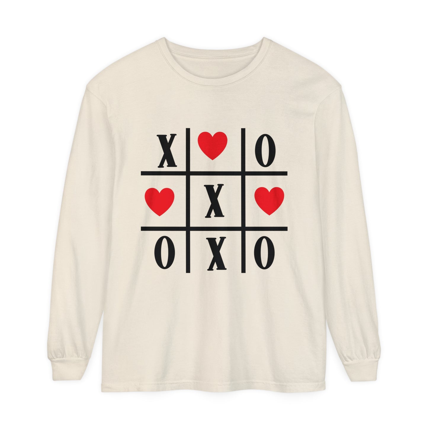 XOXO TIC TAC TOE Women's Loose Long Sleeve T-Shirt