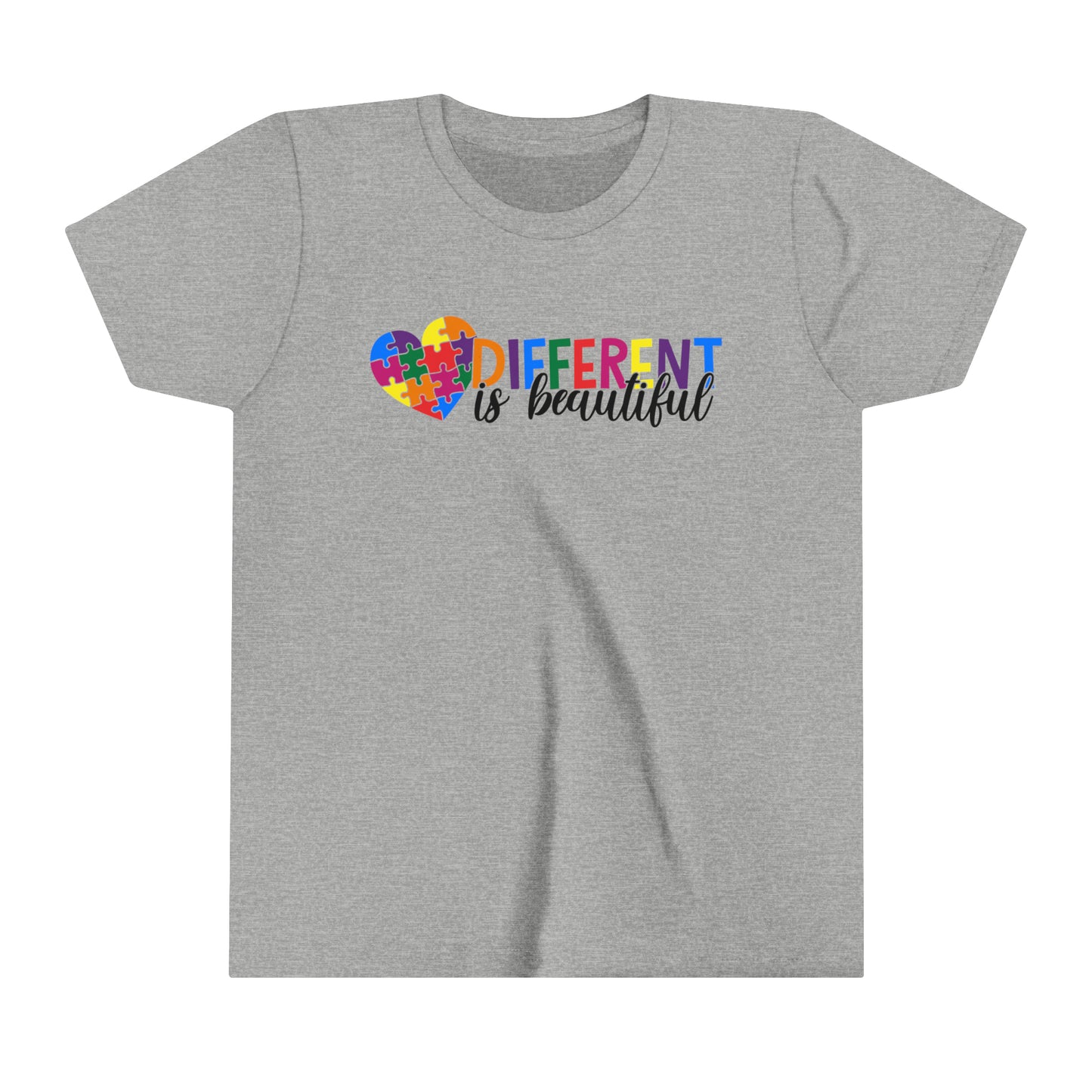 Different is Beautiful Autism Advocate youth shirt