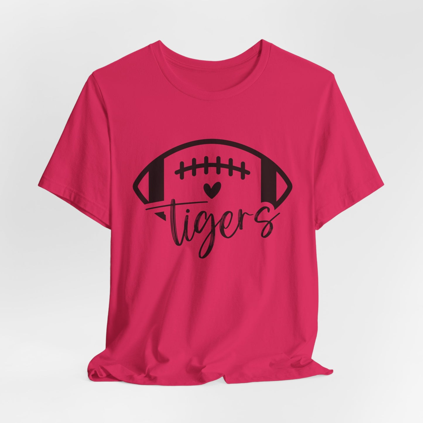 Tigers Football and Heart Women's Short Sleeve Tee