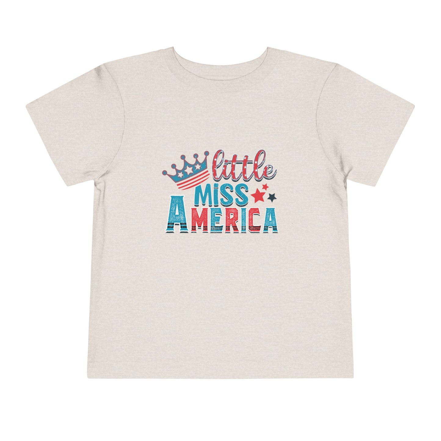 Little Miss American Toddler Girl's Short Sleeve Tee