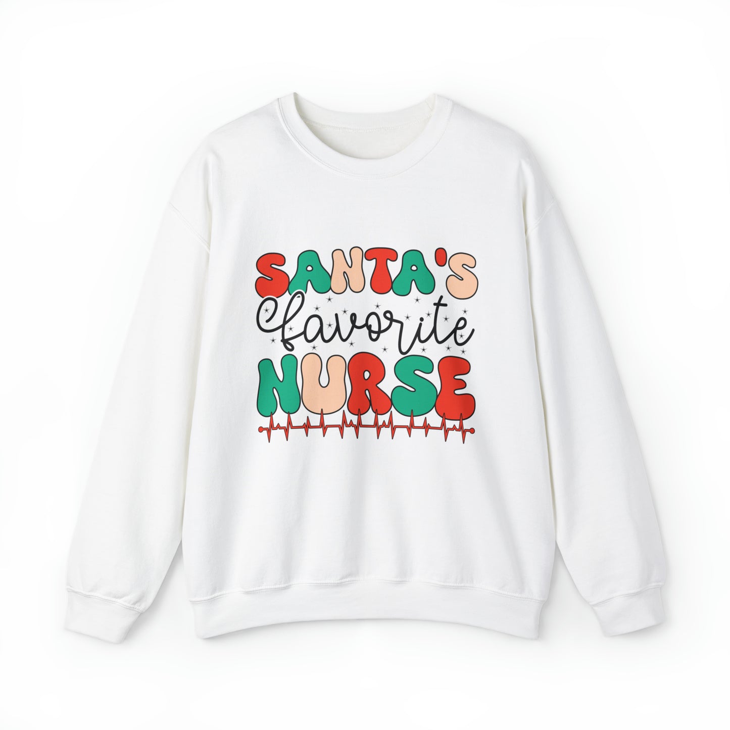 Santa's Favorite Nurse Women's Christmas Crewneck Sweatshirt