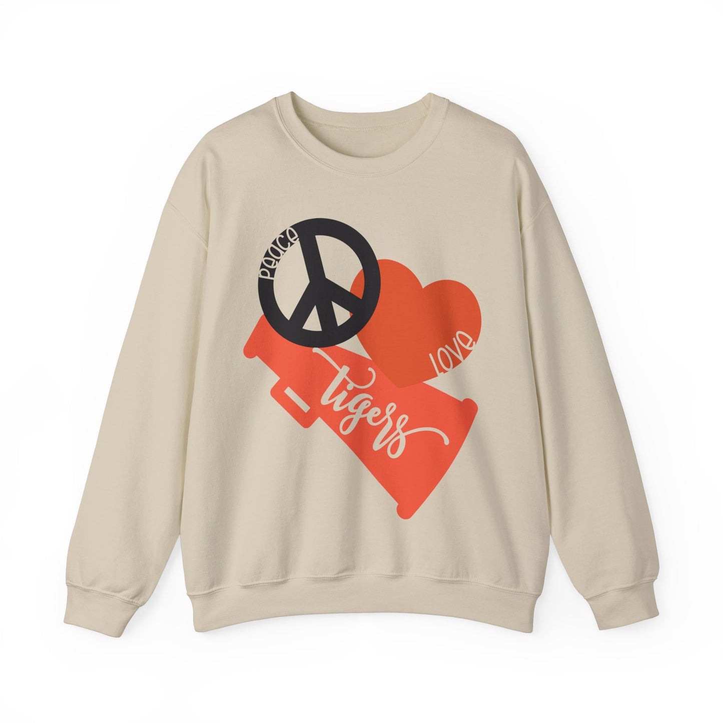 Peace Love Tigers Women's Crewneck Sweatshirt