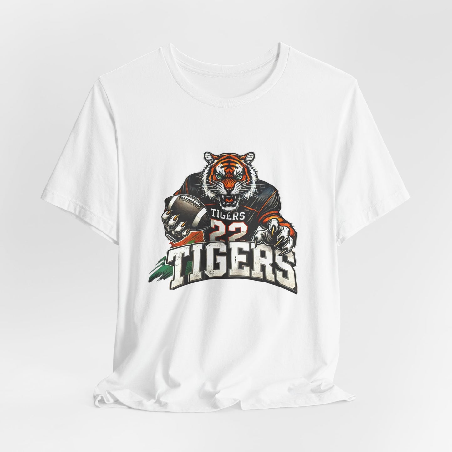 Tigers Football Adult Unisex Short Sleeve Tee