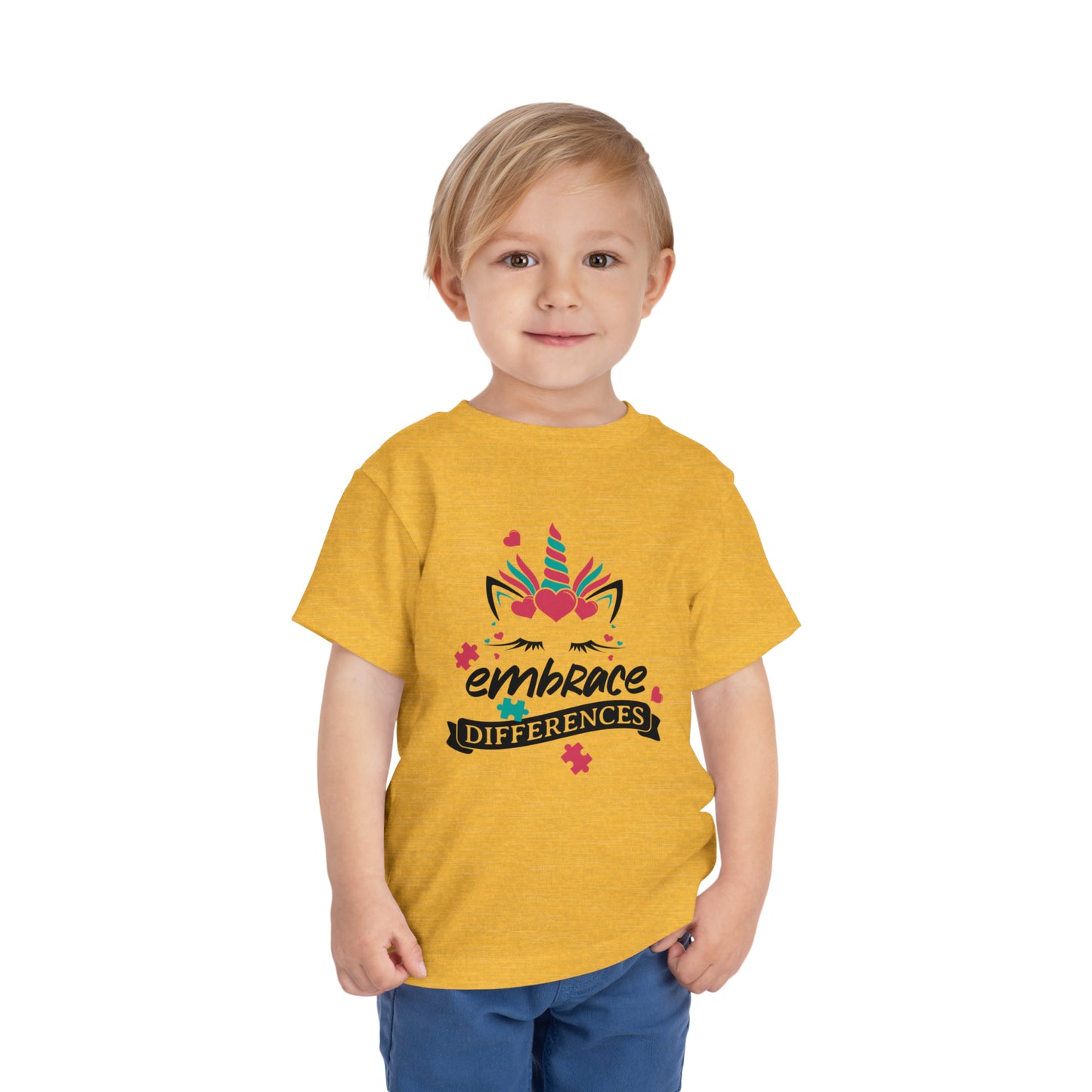 Autism Advocate Embrace Differences Toddler Short Sleeve Tee