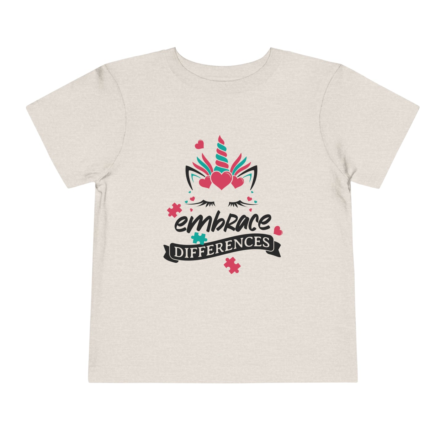 Autism Advocate Embrace Differences Toddler Short Sleeve Tee