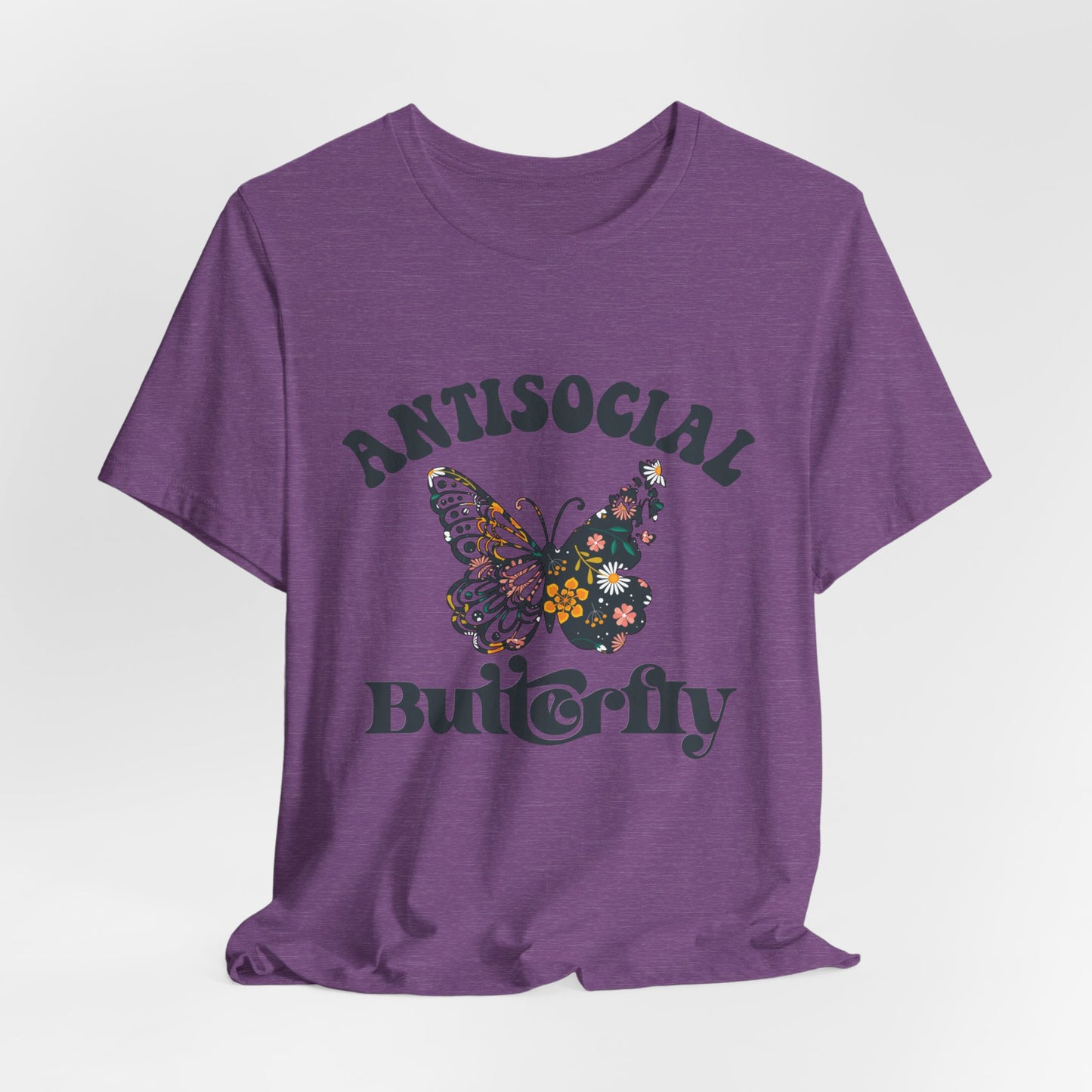 Anti Social Butterfly Women's Funny Short Sleeve Tshirt