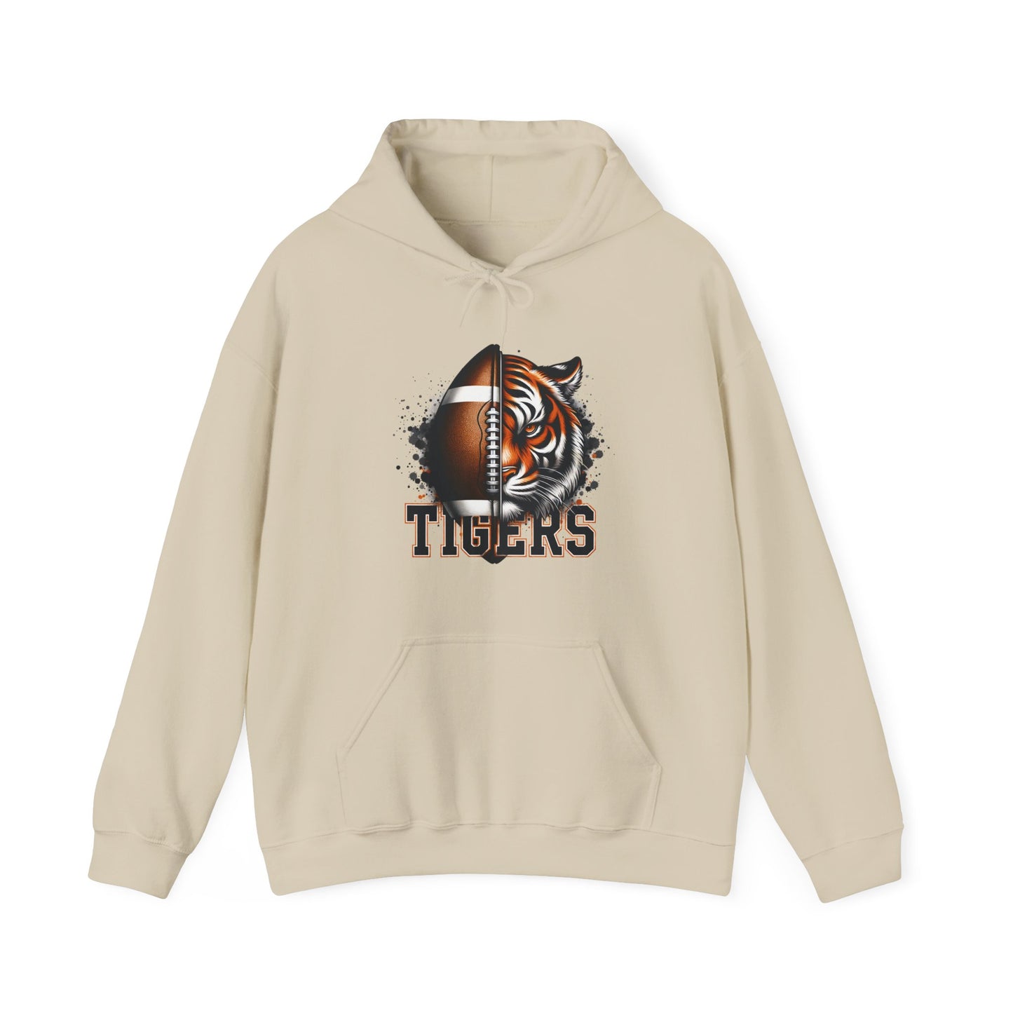 Tigers Football Adult Unisex Heavy Blend™ Hooded Sweatshirt