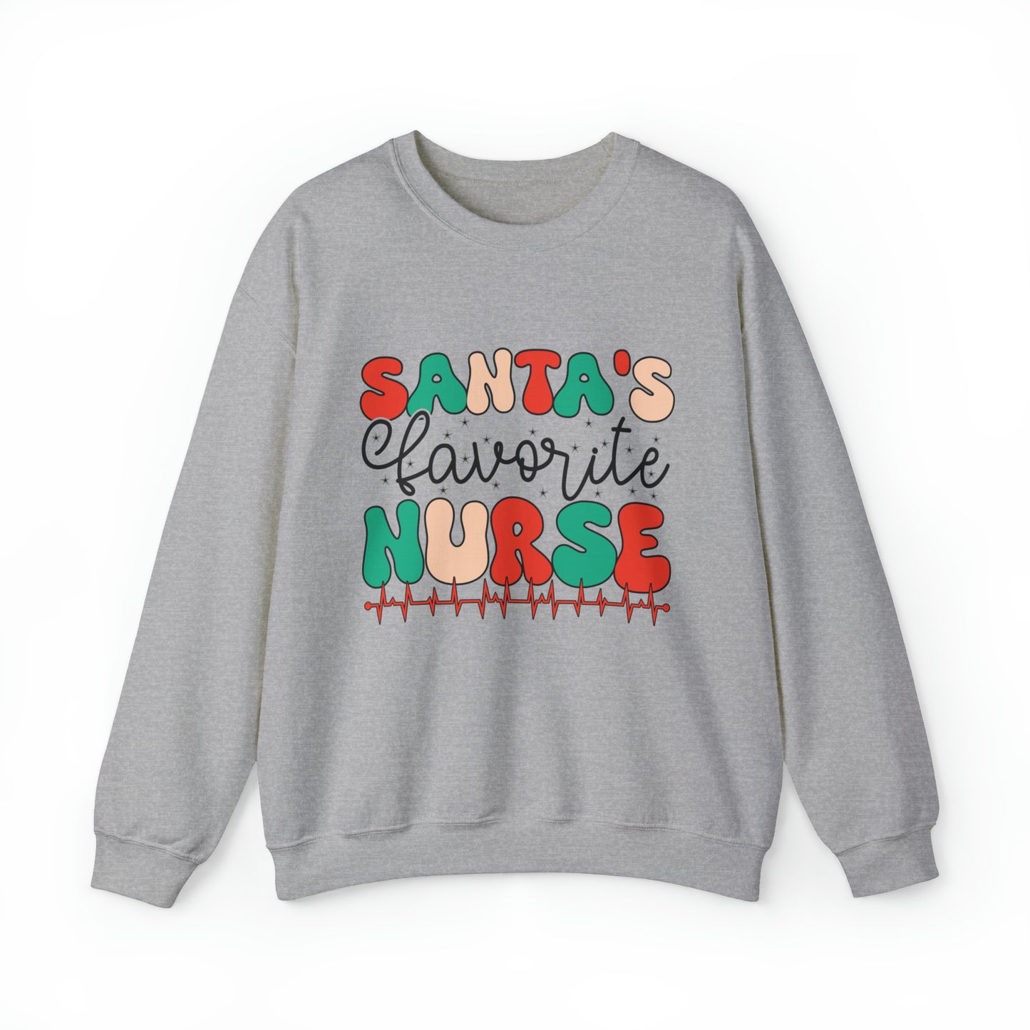 Santa's Favorite Nurse Women's Christmas Crewneck Sweatshirt