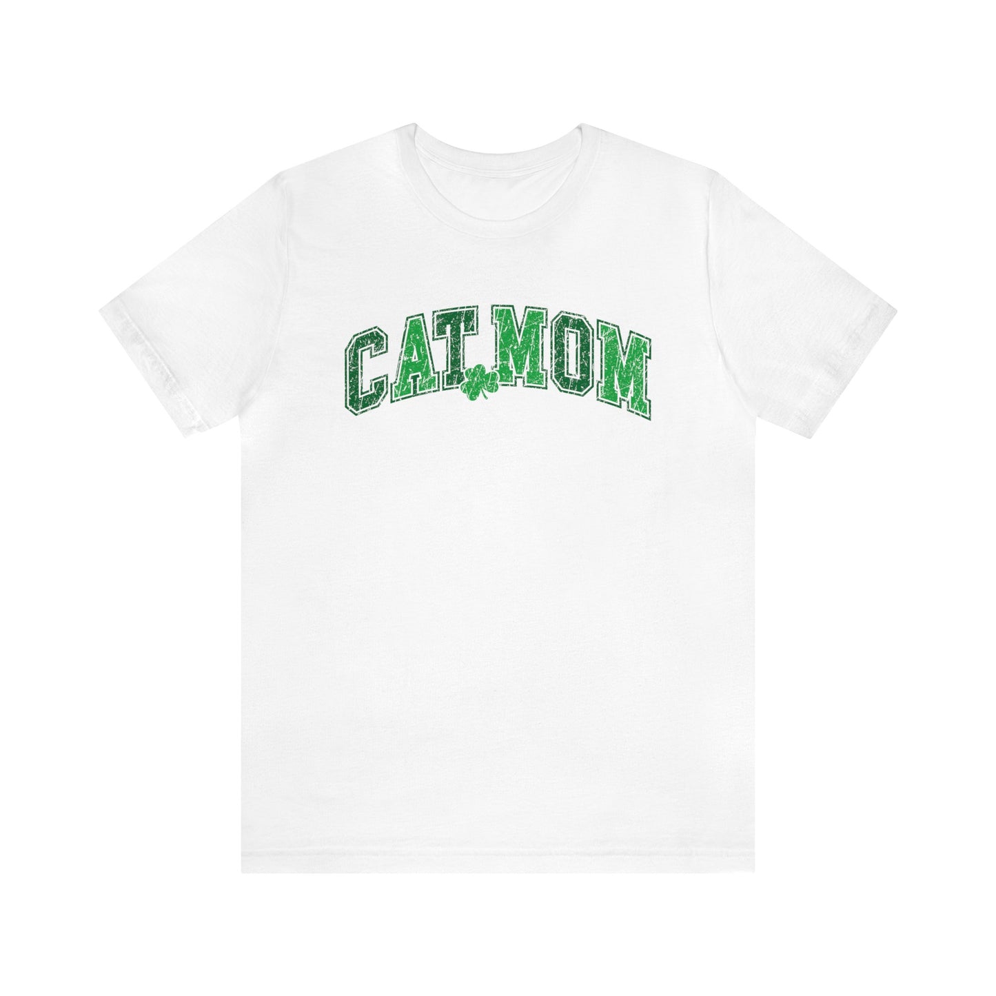 St. Patrick's Day Cat Mom Shamrock Women's Tshirt