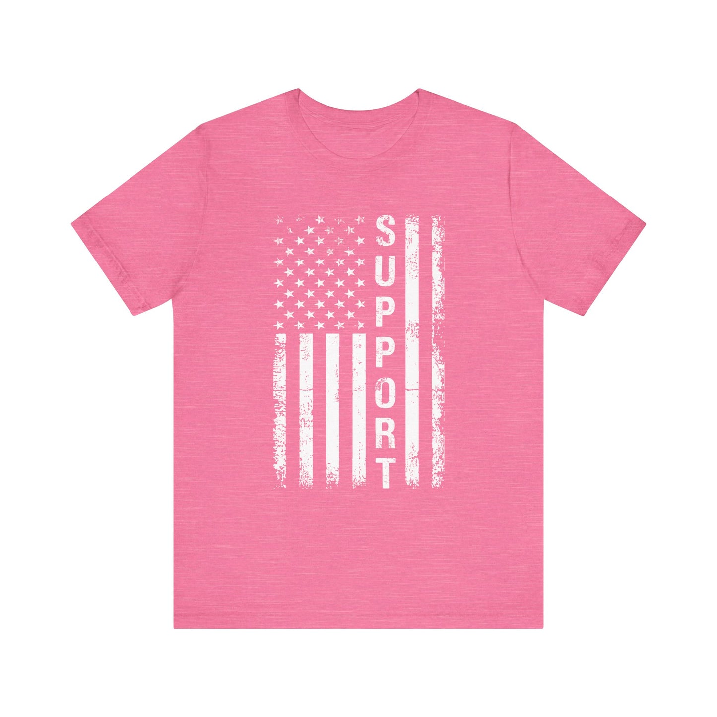 Cancer Advocacy Support American Flag Adult Unisex Tshirt