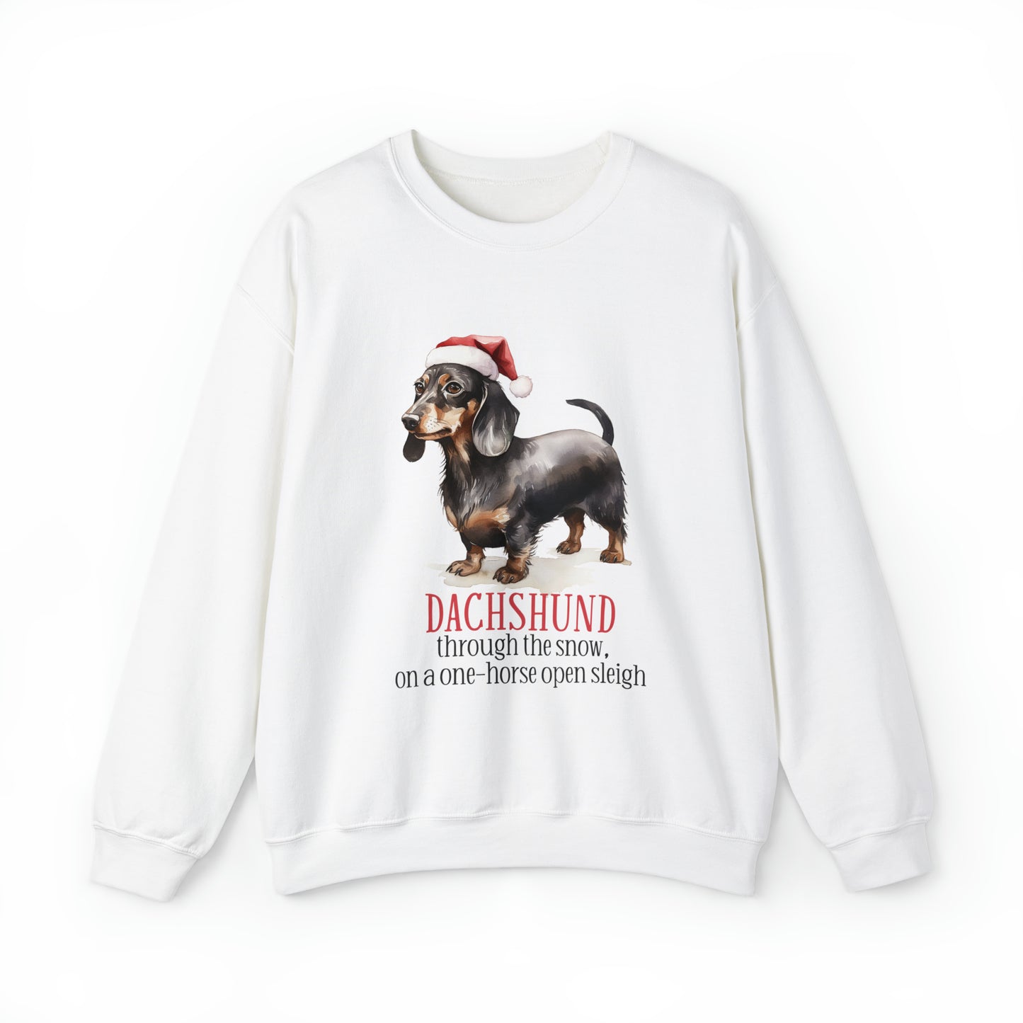 Dachshund Dog Christmas Funny Crewneck Sweatshirt Women's