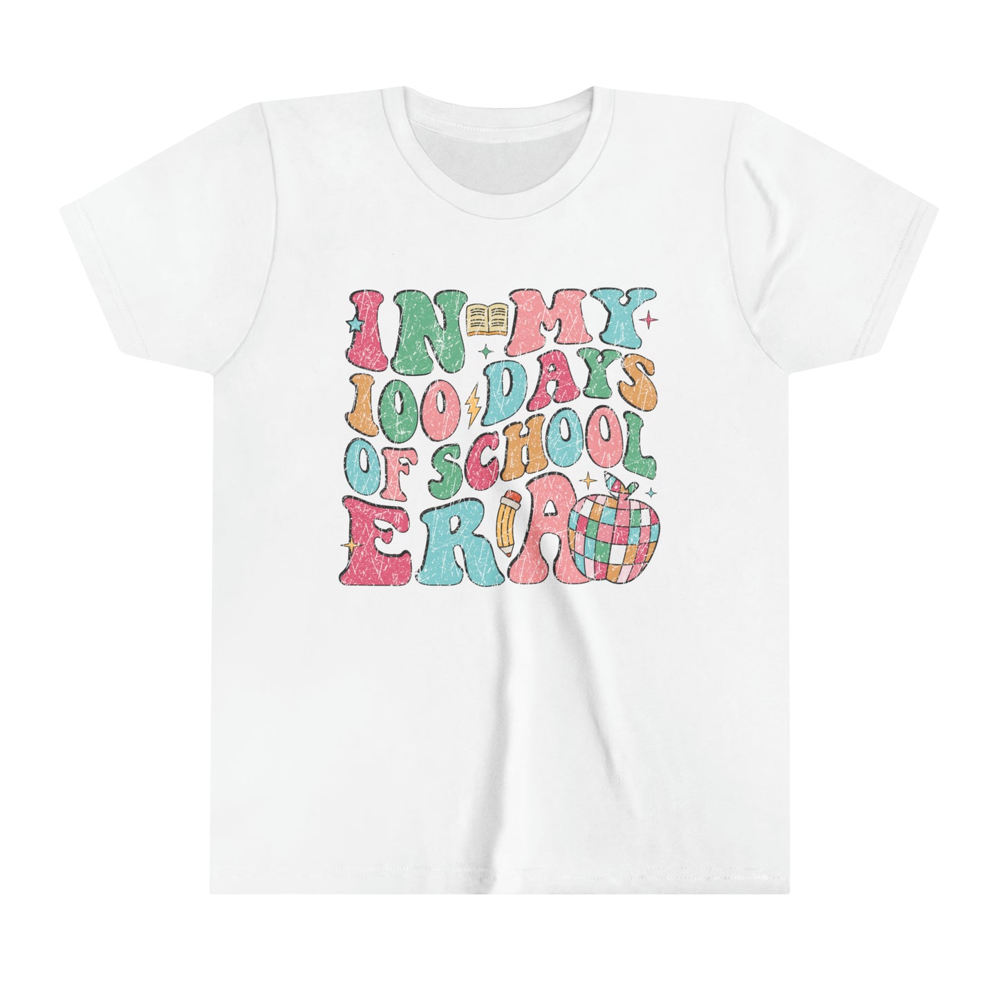 In My 100 Days of School Era Girl's Youth Short Sleeve Tee