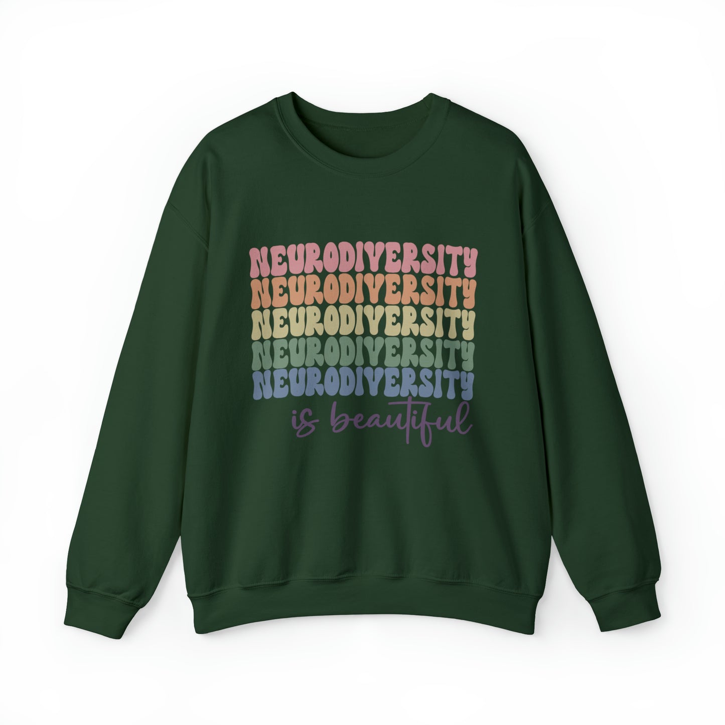 Neurodiversity is beautiful stacked Women's Crewneck Sweatshirt