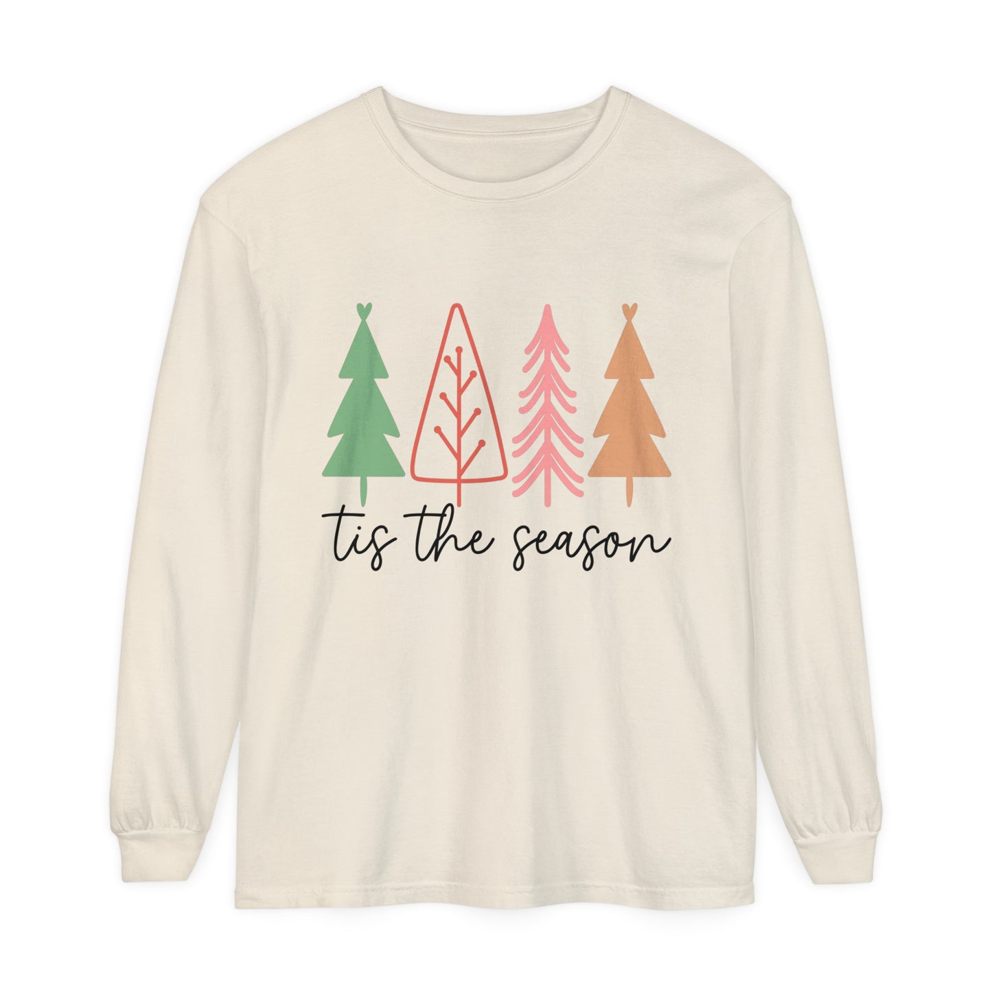 Tis the Season Women's Christmas Holiday Loose Long Sleeve T-Shirt