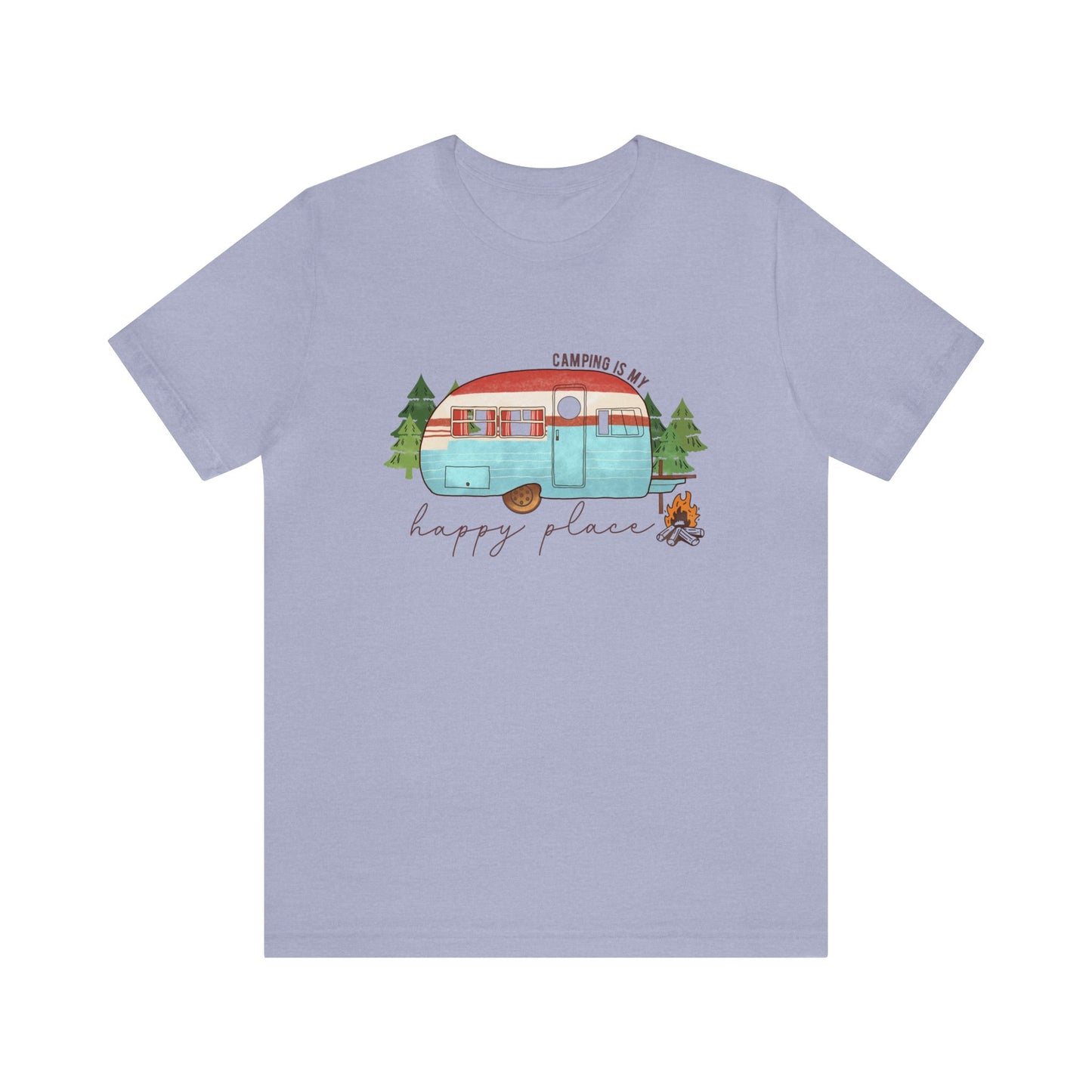 Camping is my happy place adult unisex Tshirt