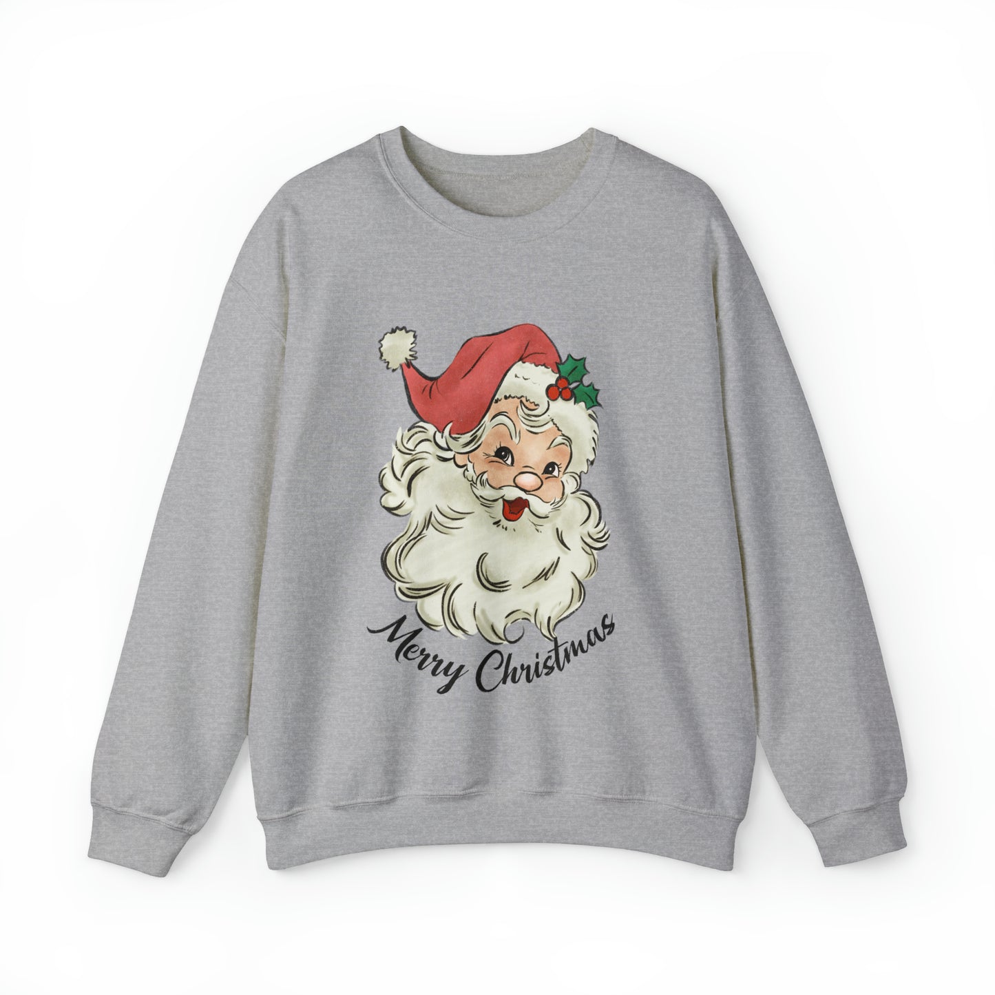 Merry Christmas Vintage Santa Women's Christmas Crewneck Sweatshirt