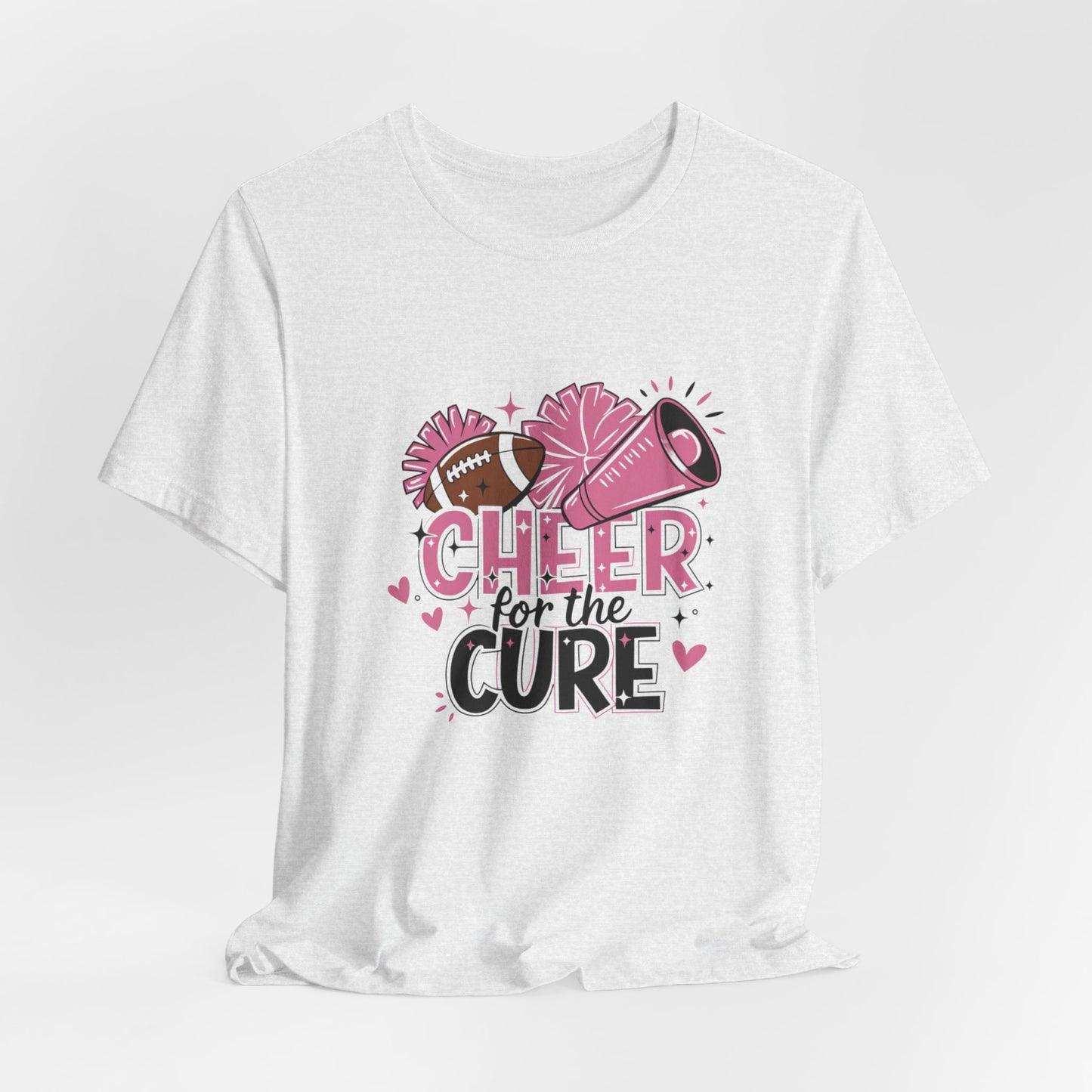 Cheer for the cure Breast Cancer Awareness Short Sleeve Tee