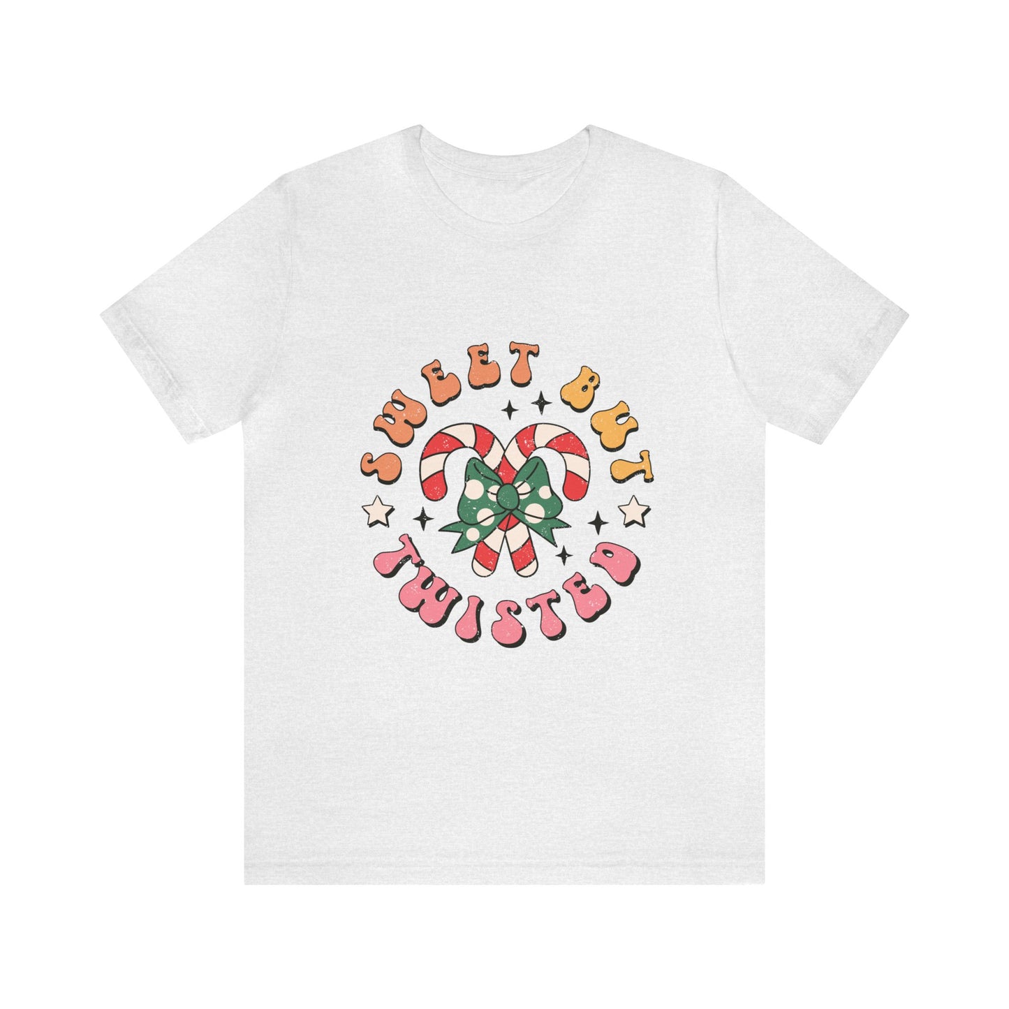 Sweet But Twisted Candy Cane Women's Short Sleeve Christmas T Shirt