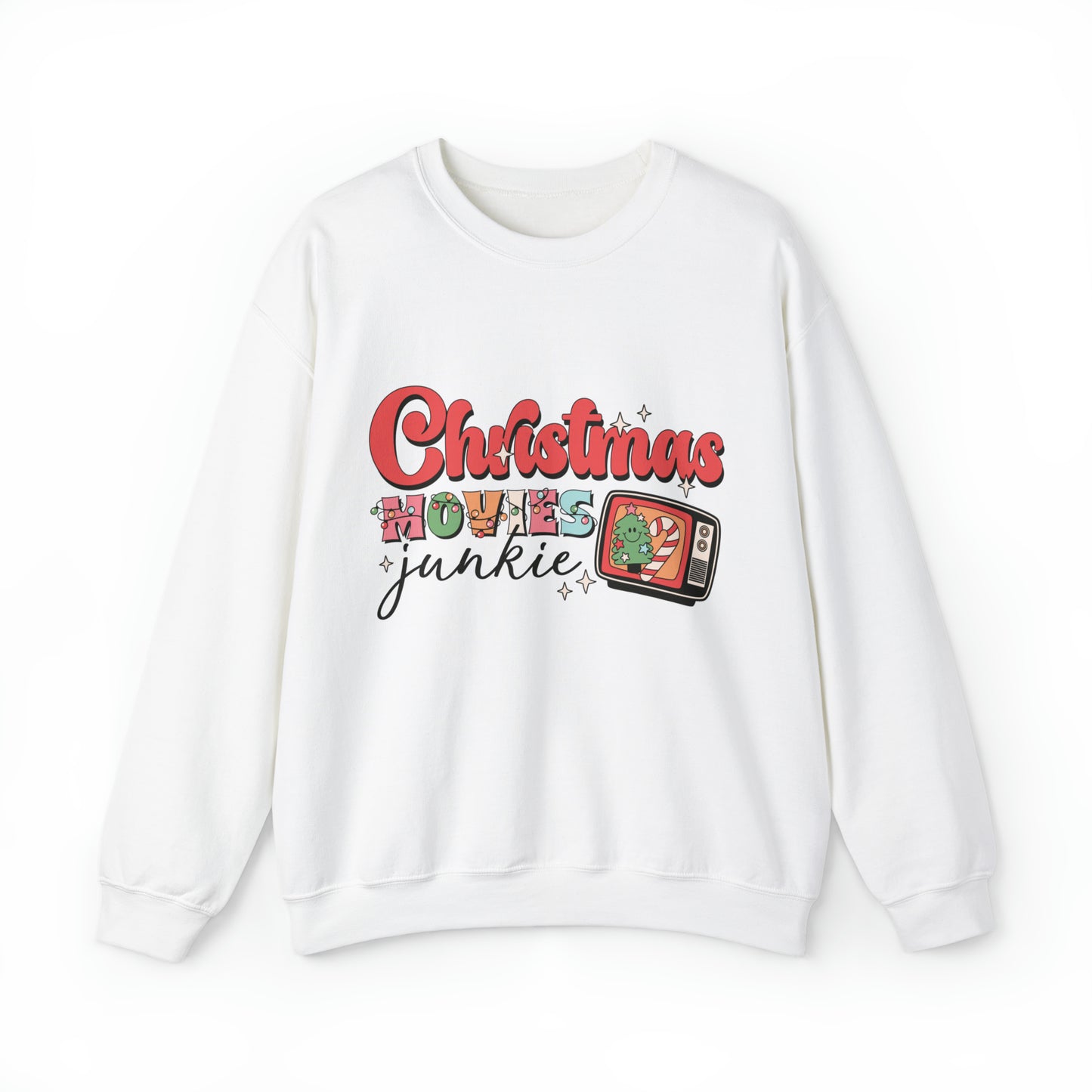 Christmas Movie Junkie Women's Christmas Crewneck Sweatshirt