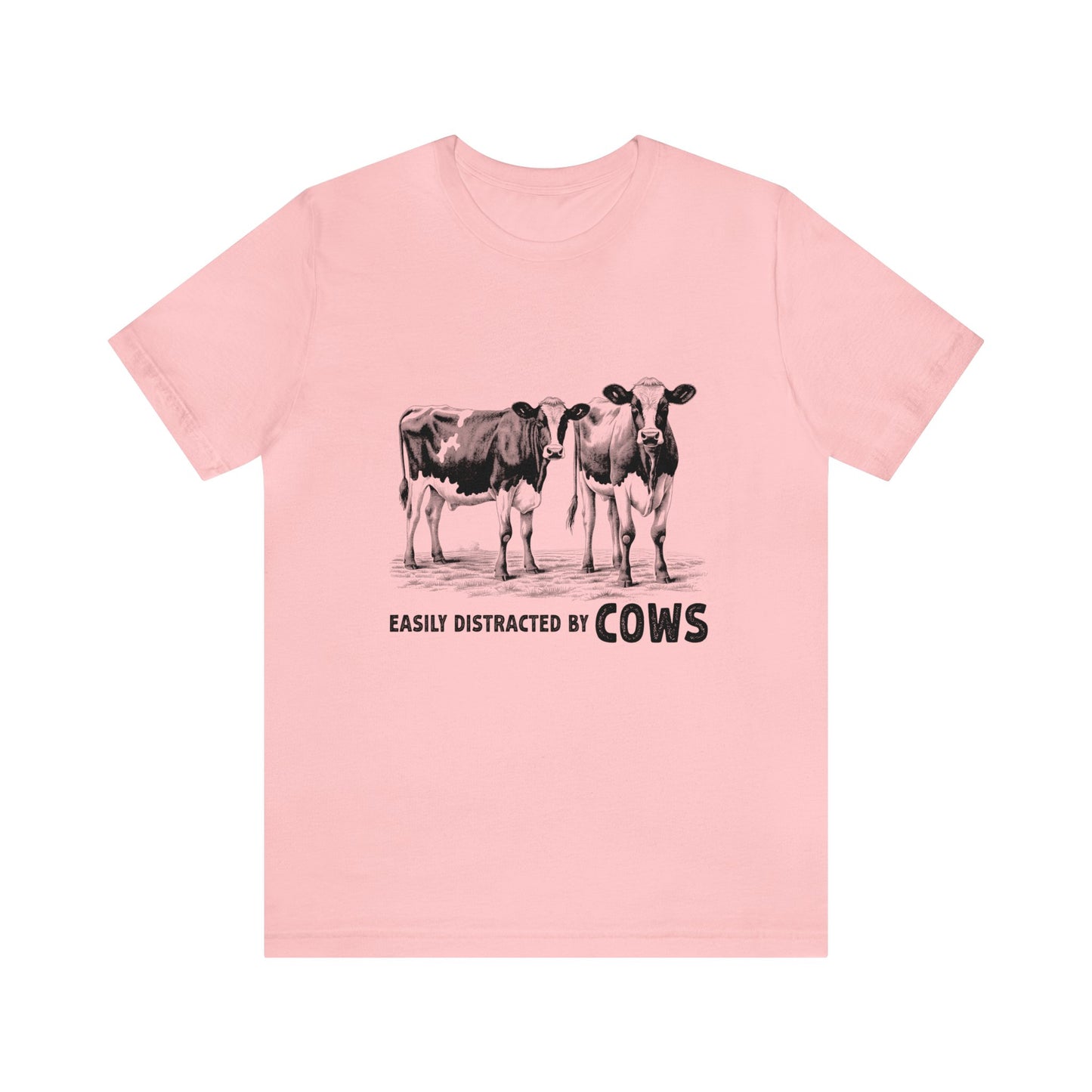 Easily Distracted by Cows Farm Animals Women's Tshirt